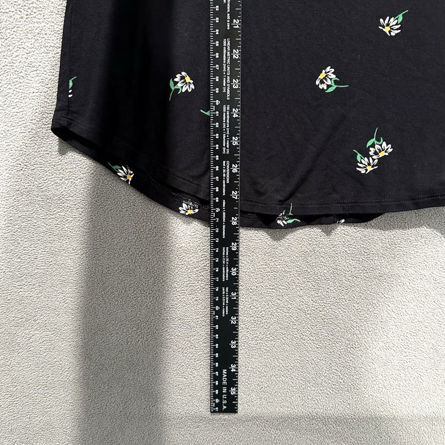 Old Navy Old Navy Sleeveless Luxe Swing Tank Top Women S Black Floral Print Rayon EUC Size S / US 4 / IT 40 - 7 Thumbnail
