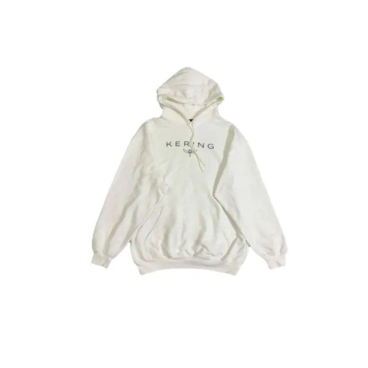 Balenciaga Balenciaga White Logo Hooded Sweatshirt Size US XS / EU 42 / 0 - 1 Thumbnail