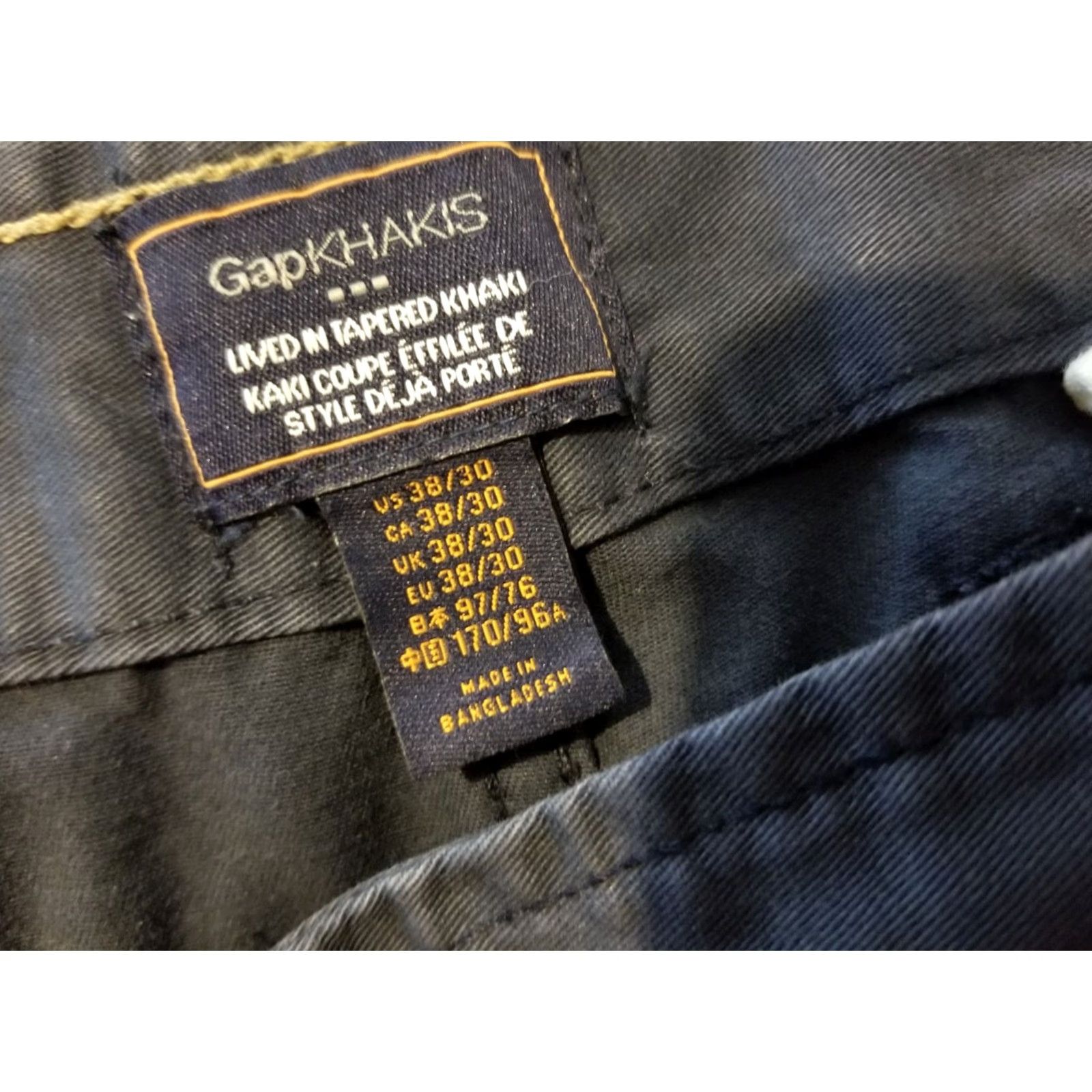 Gap Gap Pants Mens 38x30 38x29 Navy Blue Chino Trousers Flat Front Cotton Casual Slacks 1969 Straight Leg Size US 38 / EU 54 - 5 Thumbnail