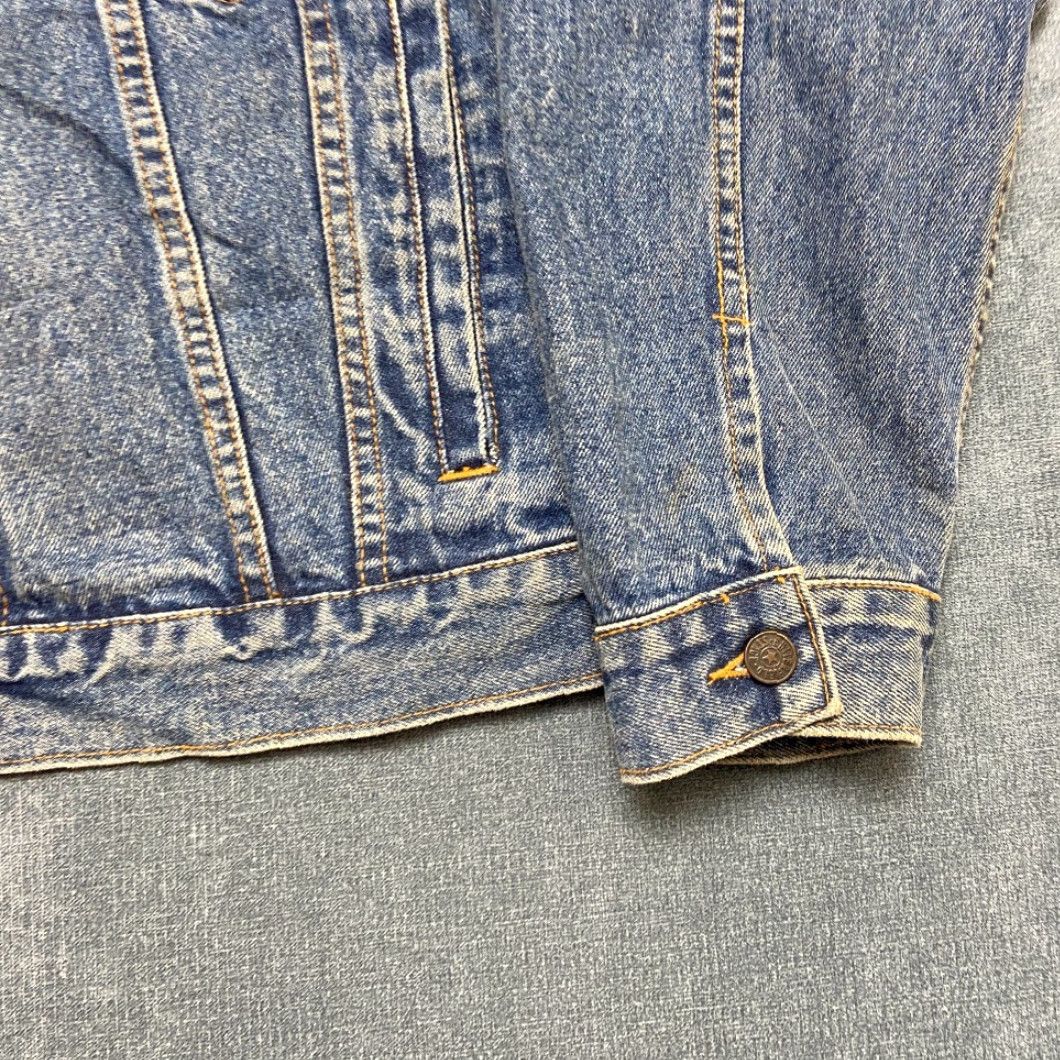 Denime Butterfield Stage Trucker Jacket Women XL Blue Denim Cotton Button Front Pockets Size XL / US 12-14 / IT 48-50 - 3 Thumbnail