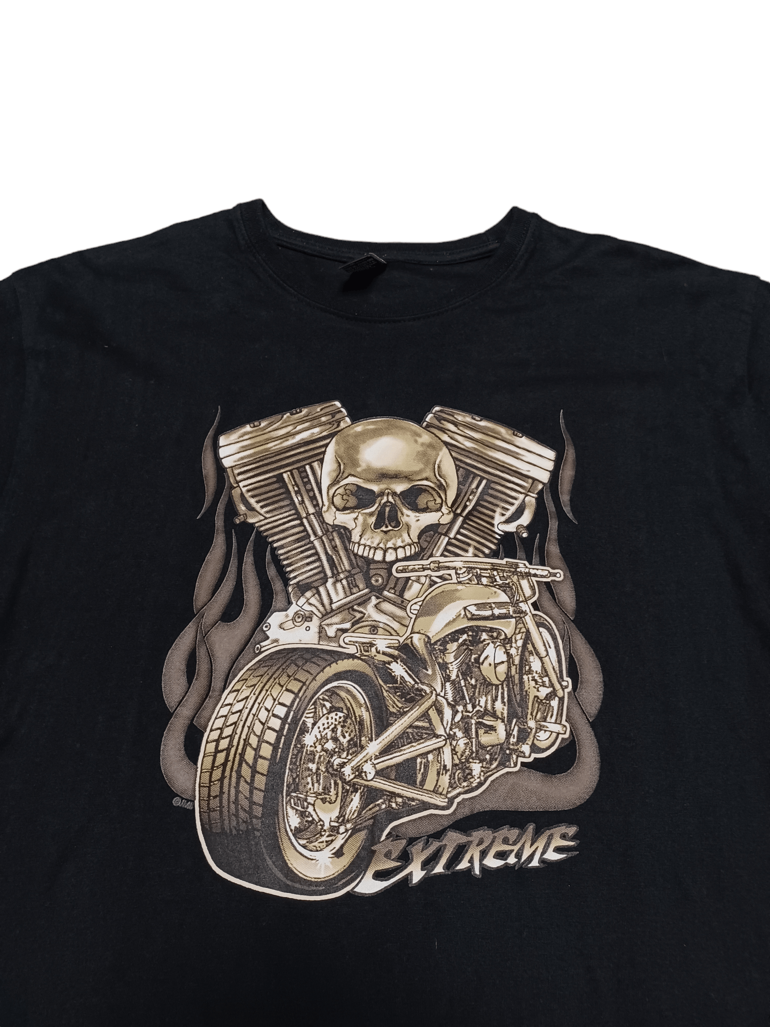 Other VINTAGE SKULL AND BIKE ROLY TEE RACING ROCK Size US XL / EU 56 / 4 - 2 Thumbnail
