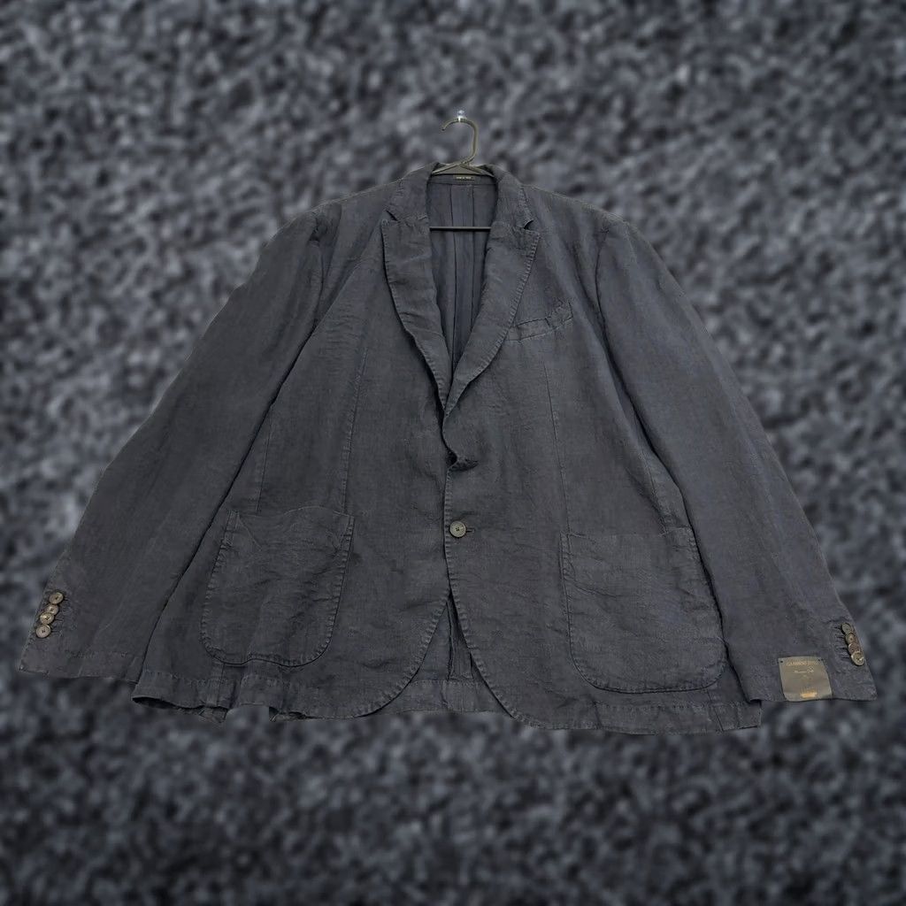 Massimo Dutti Massimo Dutti Blazer Mens 56 Navy Linen Garment Dyed Unlined Double Vent Classic Jacket Blazer Mens Navy Linen Garment Dyed Casual Business Travel 90s Size 48R - 1 Thumbnail