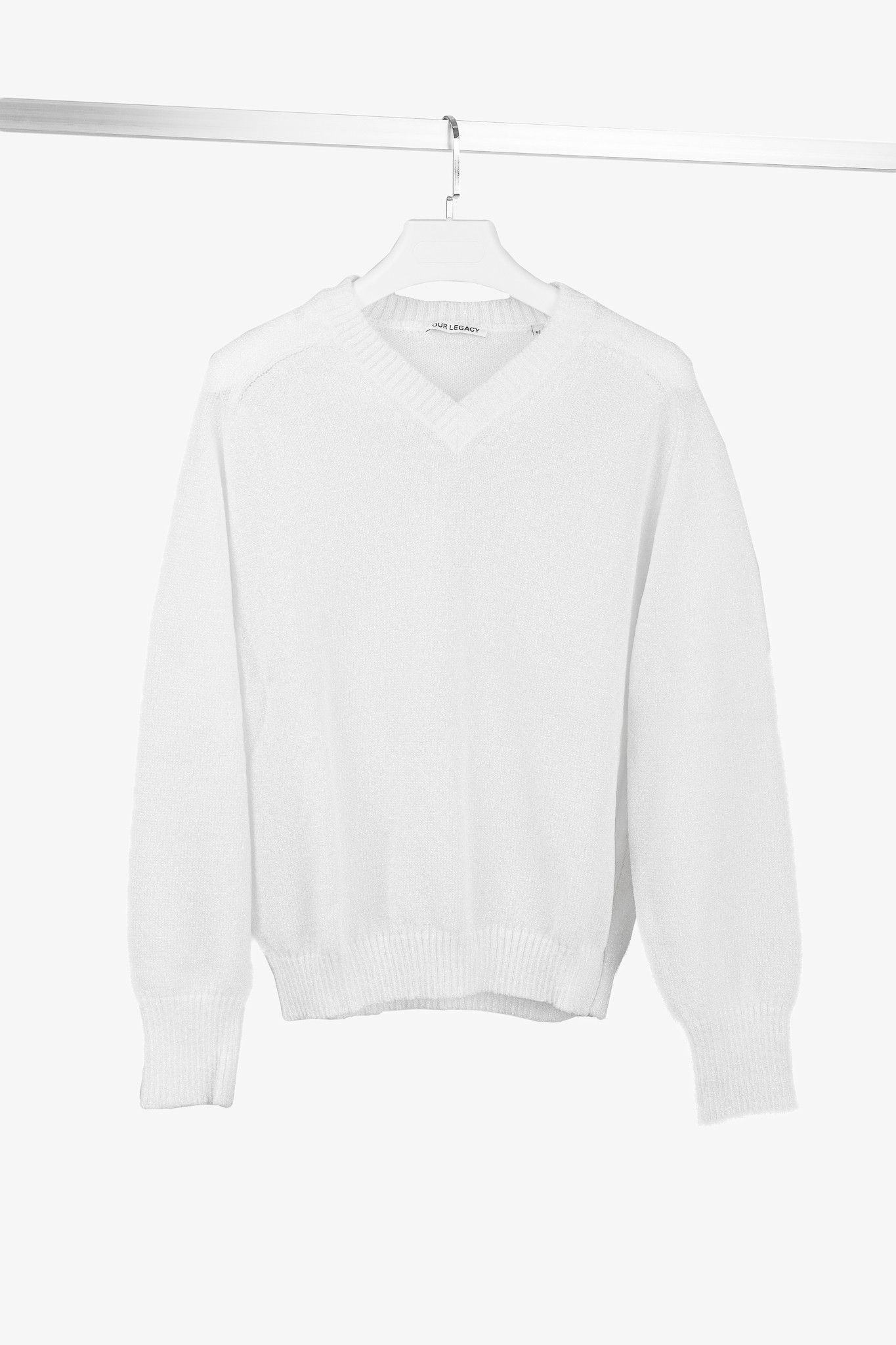 Our Legacy Transparent Bubble Knit V-Neck Raglan Sweater