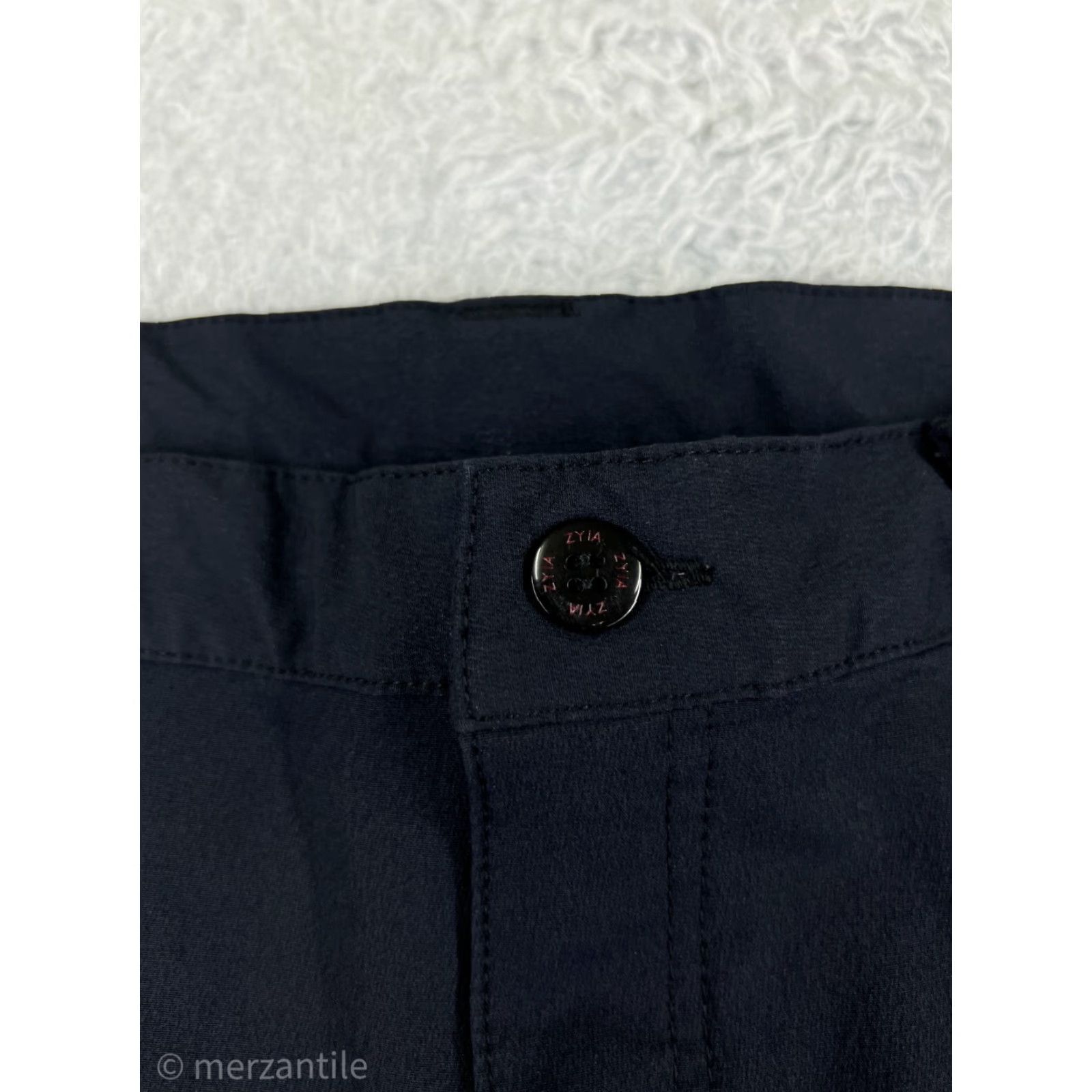Vintage ZYIA Active Pants Mens Small Blue Skinny Tapered Zipper Pocket Cargo Golf Size US 29 - 7 Thumbnail