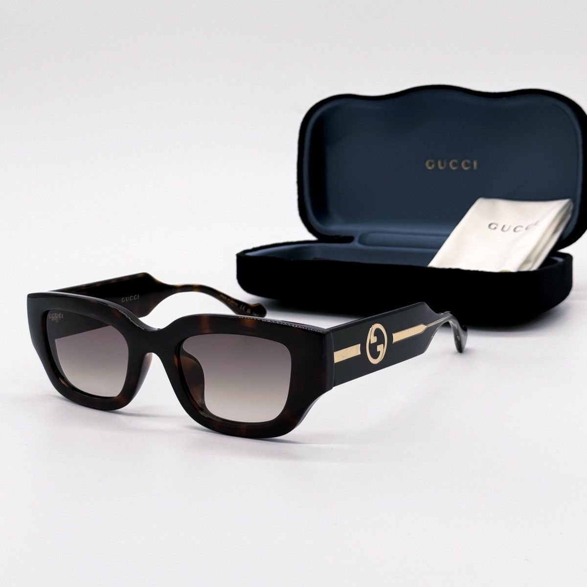 Gucci NEW GUCCI GG1558SK 002 SQUARE HAVANA BROWN WOMEN SUNGLASSES Size ONE SIZE - 1 Thumbnail