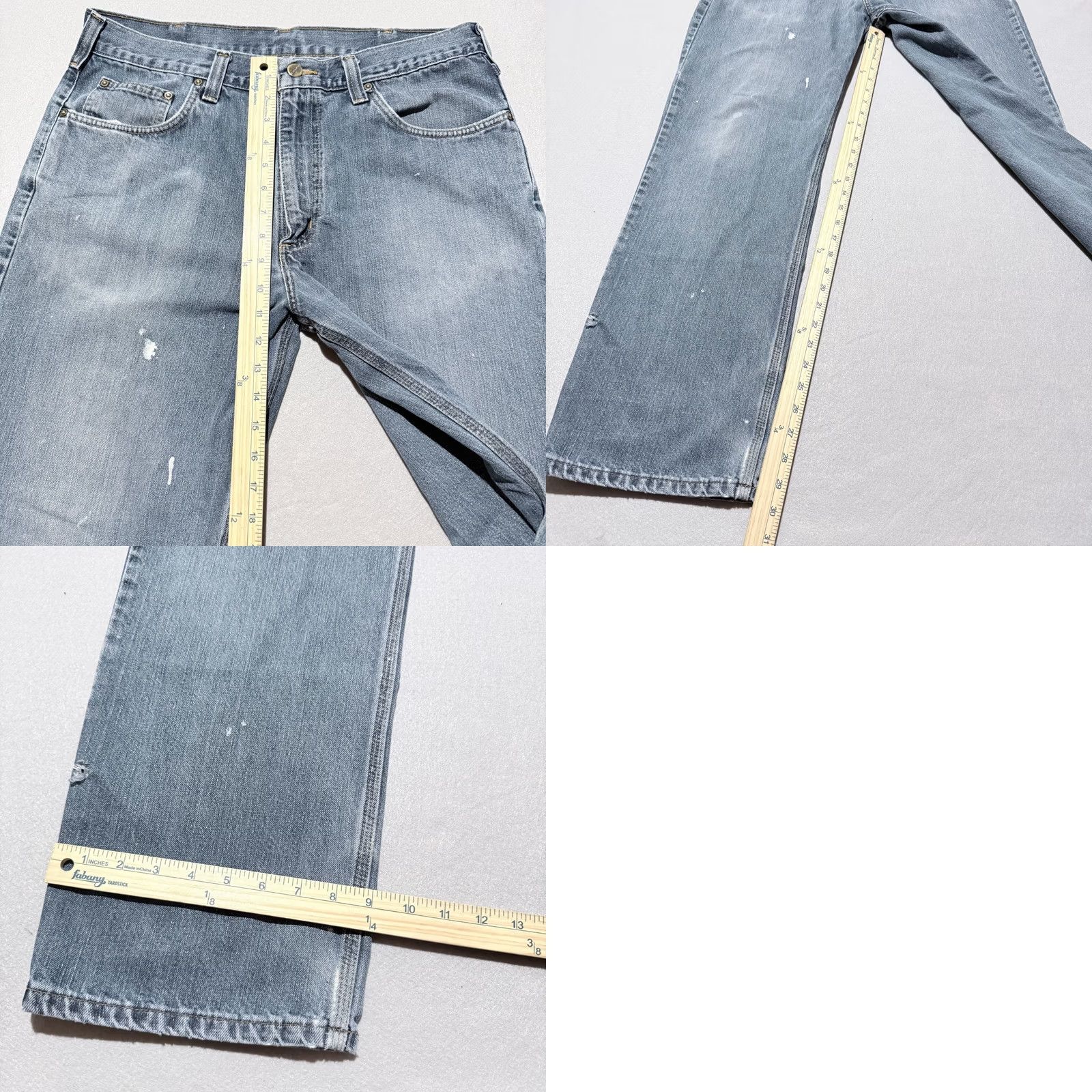Carhartt Carhartt Jeans Men Blue Denim Mid Rise Relaxed Fit Straight Zip Fly - 34x29.5 Size US 34 / EU 50 - 9 Thumbnail