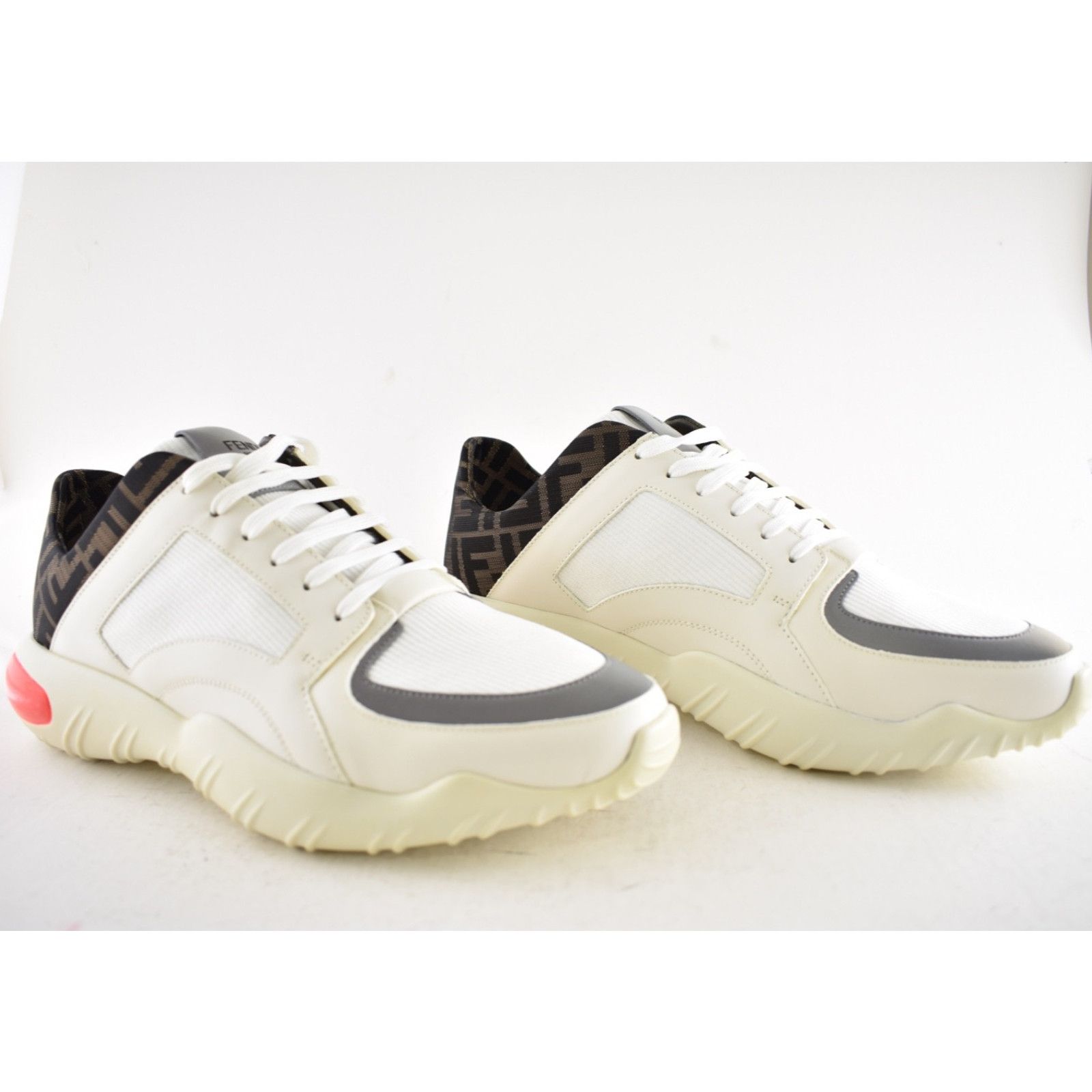 Fendi Fendi Mens White FF Logo Sneaker Flat Trainer US 10.5 Size US 10.5 / EU 43-44 - 3 Thumbnail