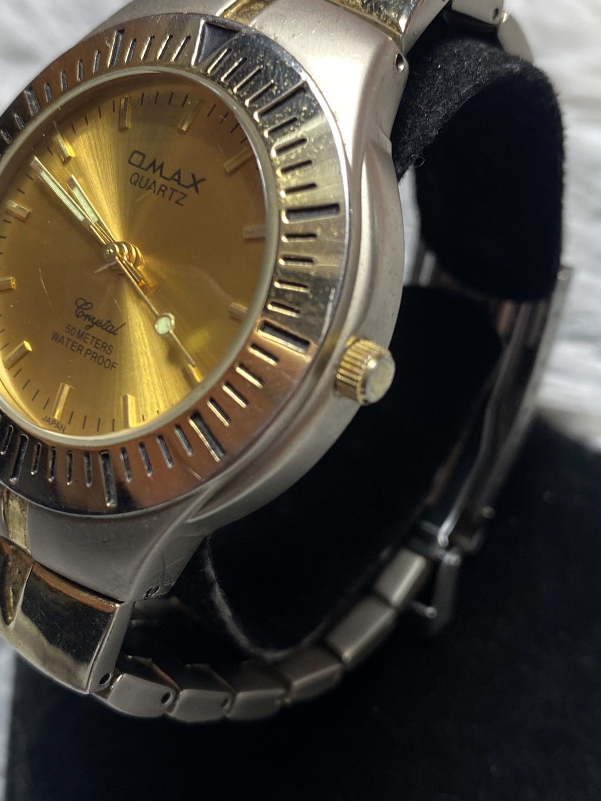 Vintage Omax Quartz Gold-Tone Waterproof Watch | Japanese Brand Size ONE SIZE - 5 Thumbnail