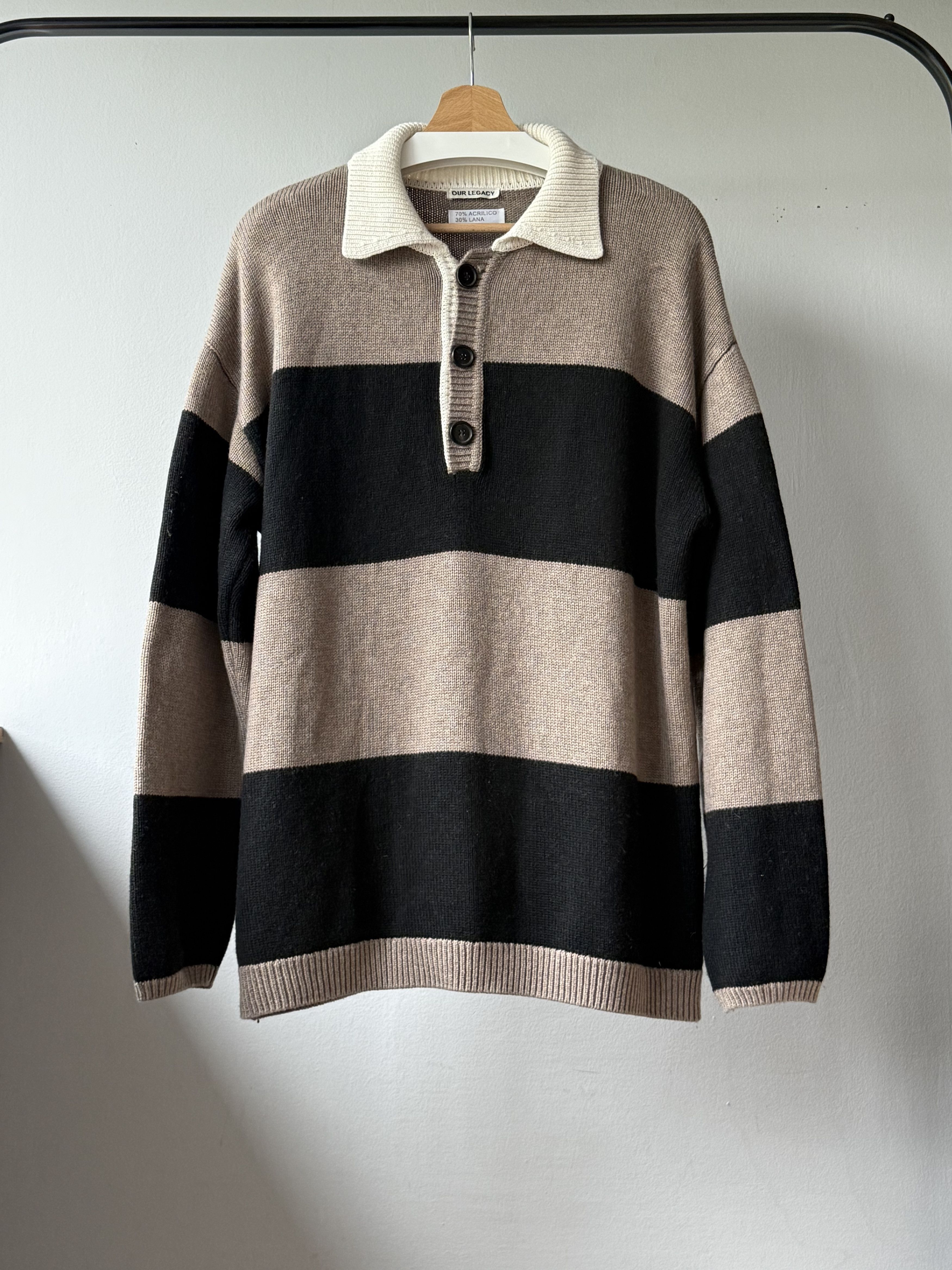 トップス 22SS ourlegacy big piquet zigzag polo Our Legacy - Big Piquet Zig Zag Stripe | Our Legacy