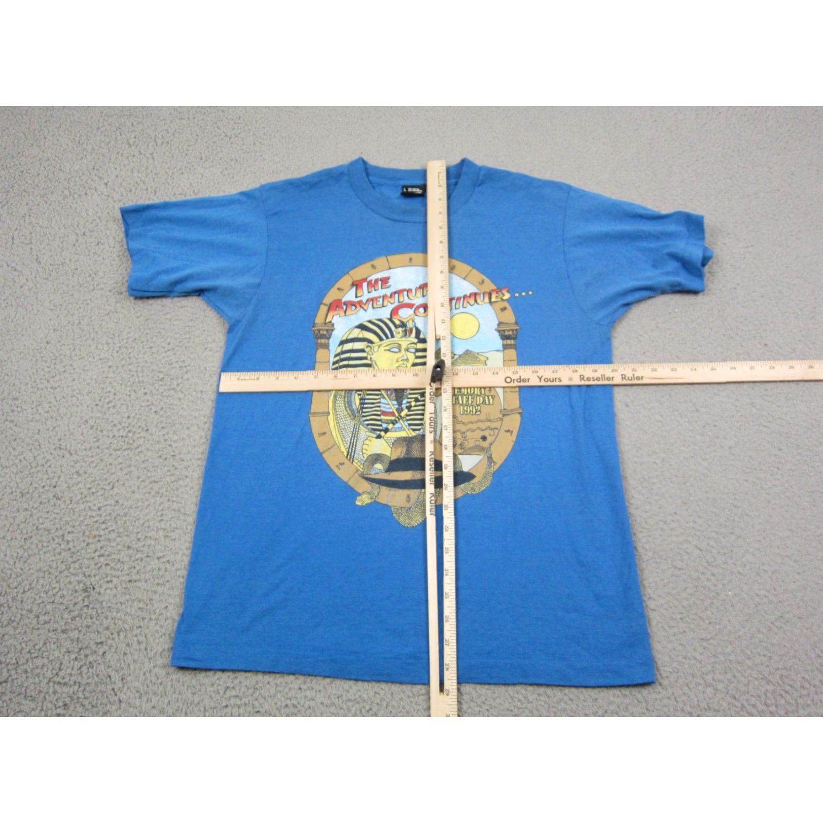 Vintage Vintage Screen Stars Giza Shirt Mens L Blue 90s Graphic Print Cotton Polyester Crew Neck Short Sleeve T-Shirt Mens Size US L / EU 52-54 / 3 - 6 Thumbnail