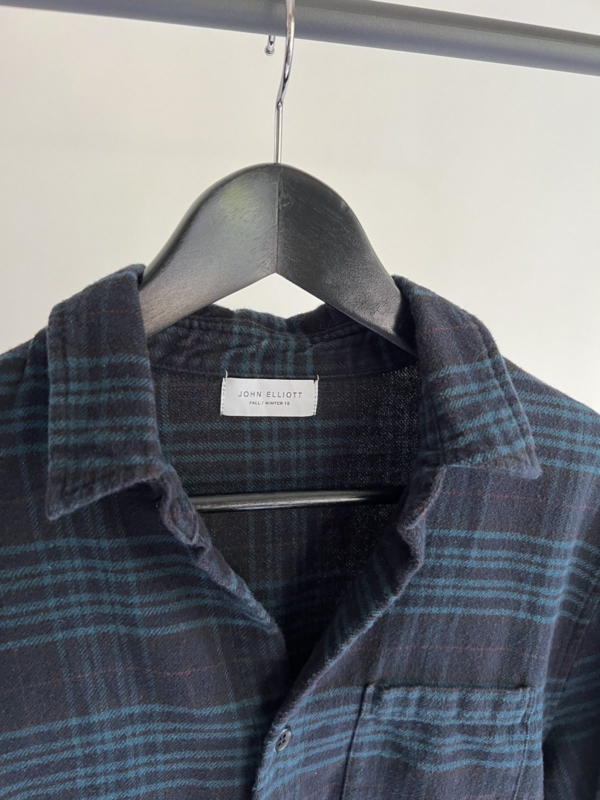 John Elliott F/W18 Blue & Teal Flannel Size US M / EU 48-50 / 2 - 3 Thumbnail