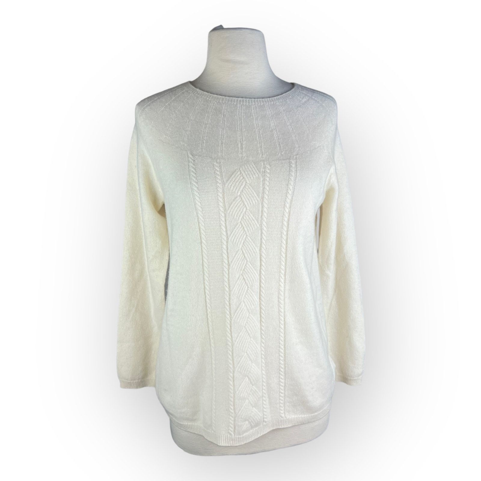 Brooks Brothers Brooks Brothers Women 100% Cashmere Sweater White Cream Size S / US 4 / IT 40 - 9 Thumbnail