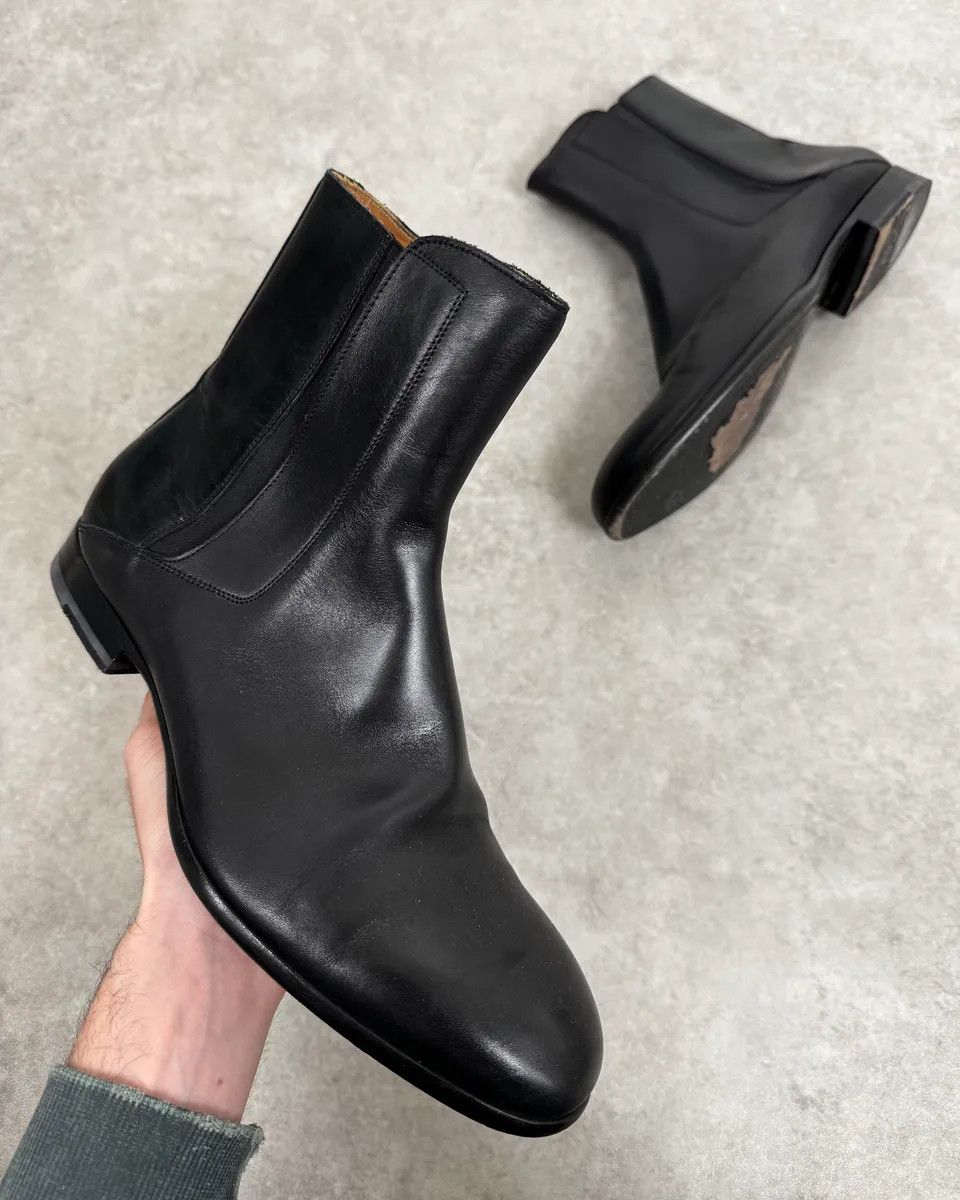 Maison Margiela Maison Margiela Black Premium Minimalist Leather Boots Size US 10 / EU 43 - 1 Thumbnail