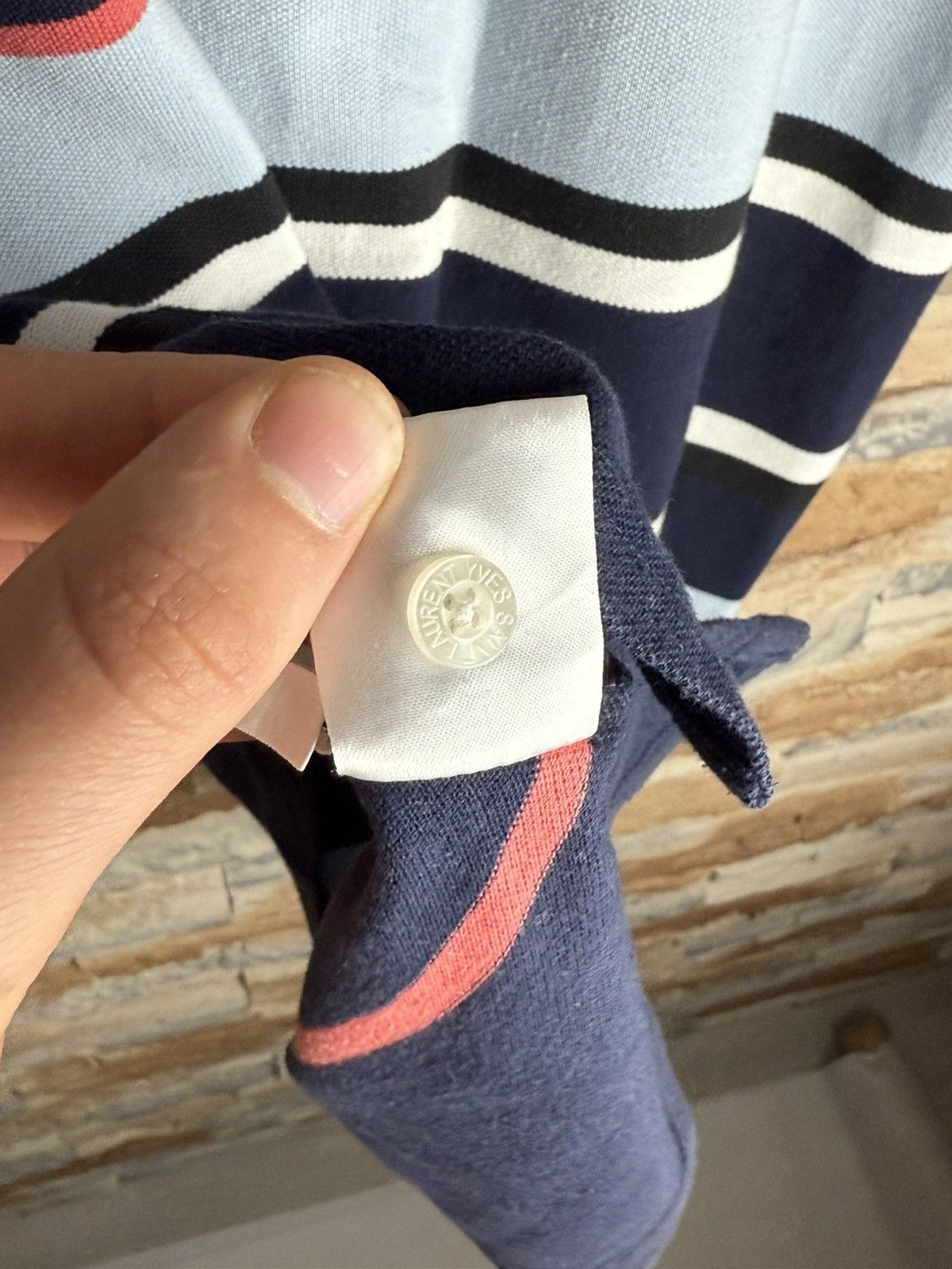 Vintage × Yves Saint Laurent Vintage Y2k Yves Saint Laurent Polo Shirt Zebra Size US L / EU 52-54 / 3 - 9 Thumbnail