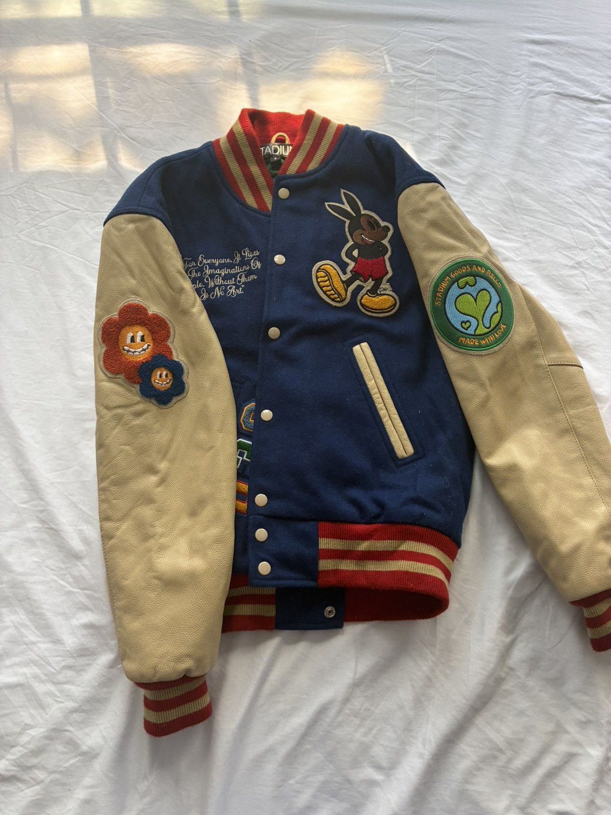 Stadium Goods Rello Varsity Jacket in Blue, Men's — image 3 of 5
