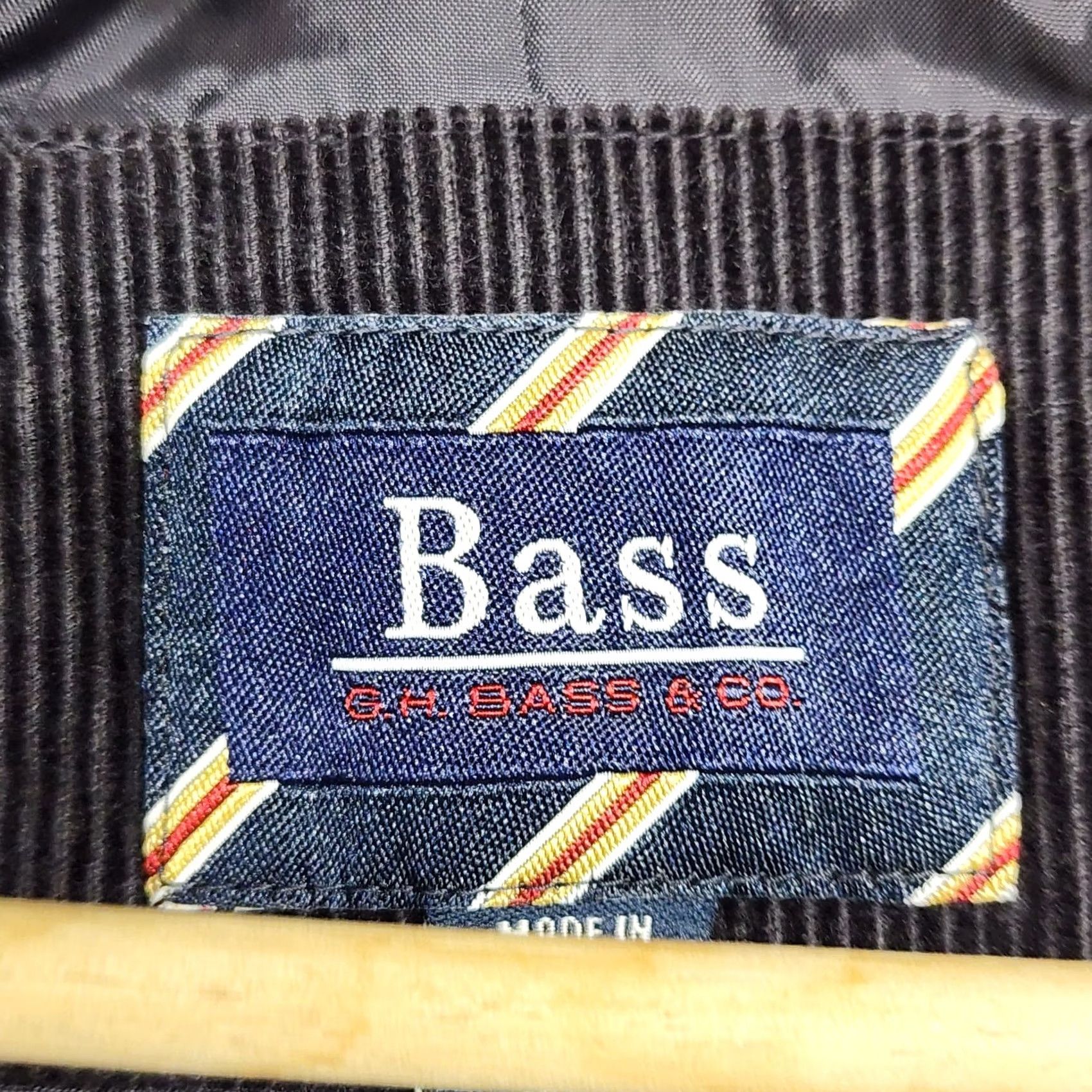 Vintage VINTAGE? (no) GH Bass Corduroy Blazer Jacket Mens M Office Preppy Lined Black Cotton Button Size 40R - 4 Thumbnail