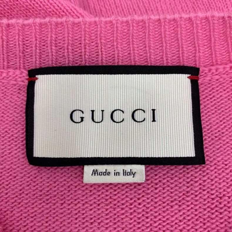 Gucci Gucci Pink floral sequin monkey embroidered wool round-nec Size M / US 6-8 / IT 42-44 - 5 Thumbnail