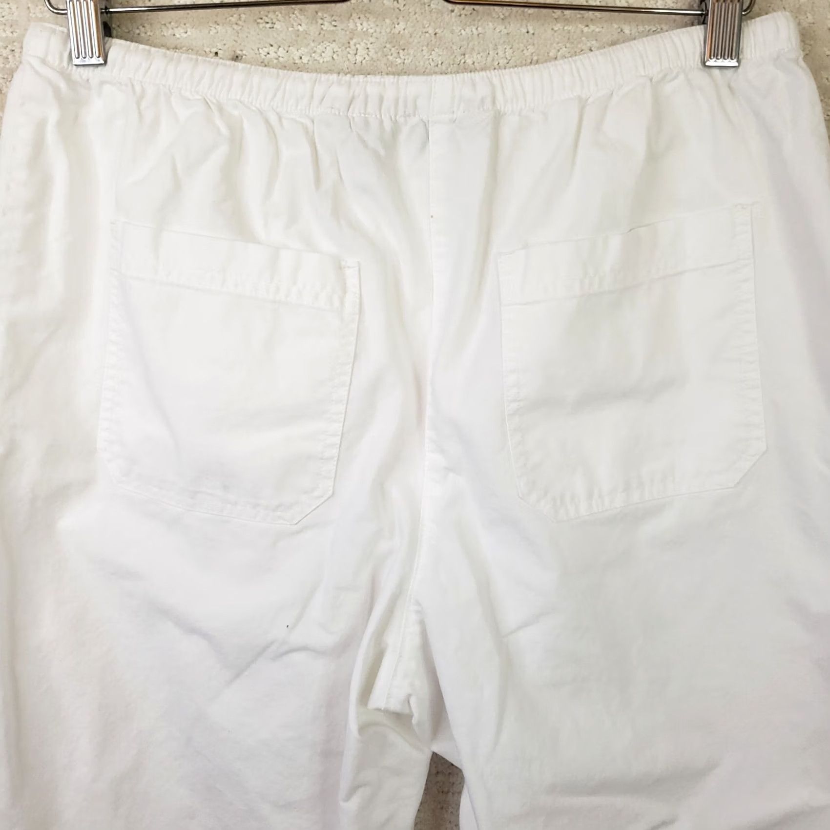 Vintage L.L. Bean Pants Women's S White Cotton Straight Leg Drawstring 30Wx23.5L Vintage No Size 36" / US 14 / IT 50 - 7 Thumbnail