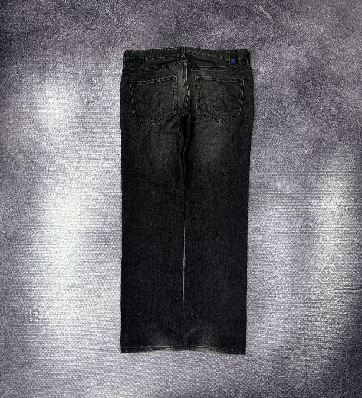 DC Vintage DC 2000s Y2K Faded Black Skate Denim Baggy Jeans Size US 38 / EU 54 - 1 Thumbnail