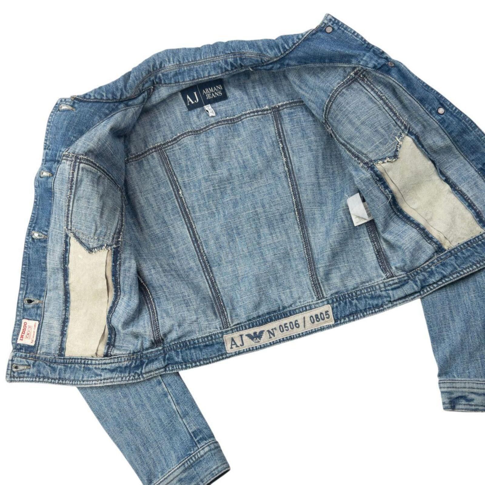 Other Vintage 2000s Armani Jeans Button Up Denim Jacket Womens M Size XL / US 12-14 / IT 48-50 - 3 Thumbnail