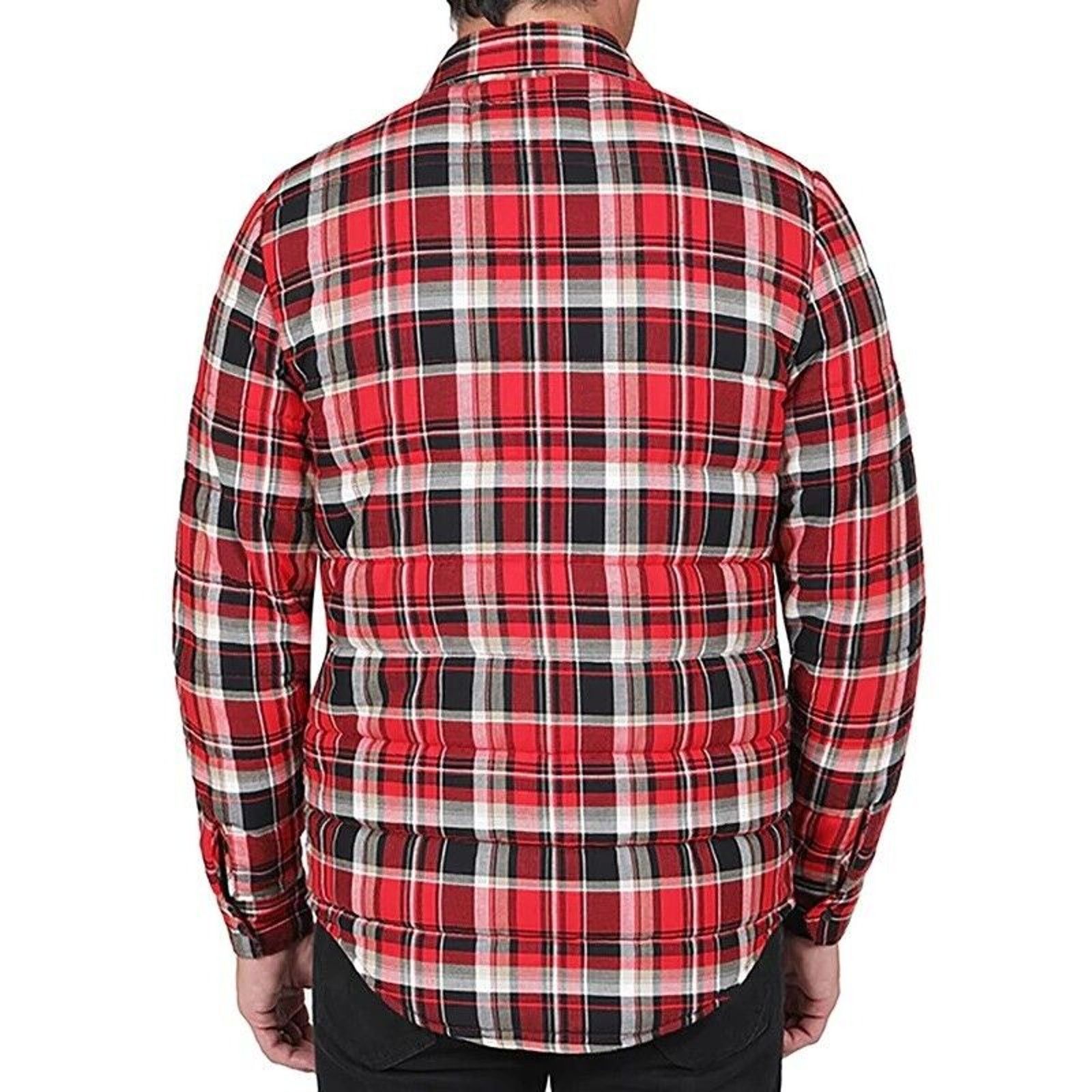 Slate & Stone Slate & Stone Men's Red Plaid Quilted Shirt Jacket Size S Size US S / EU 44-46 / 1 - 2 Thumbnail