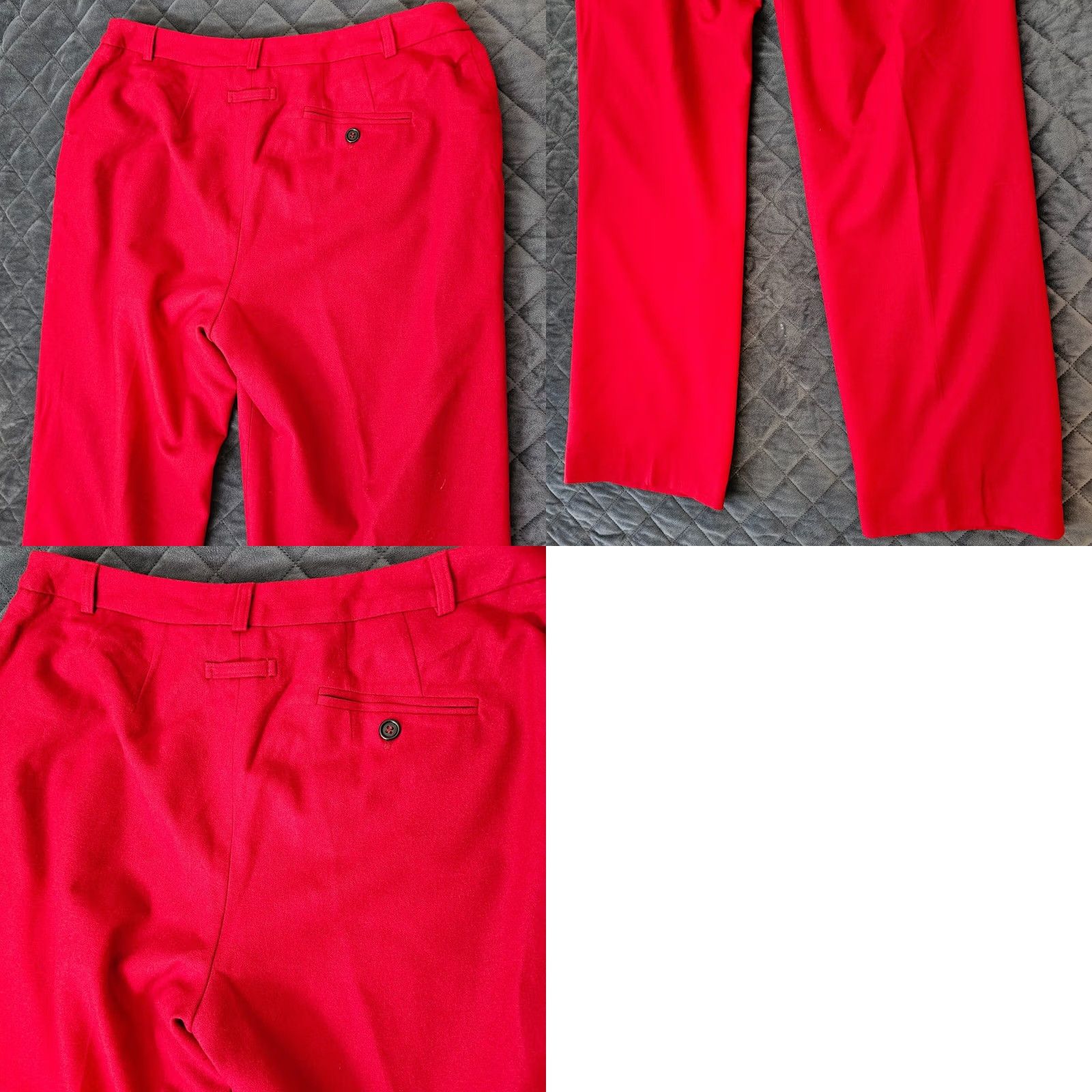 Vintage VINTAGE Harve Benard Wool Lined High Waist Trousers Red Size 12 Women Dress Pants Size 34" / US 12 / IT 48 - 8 Thumbnail