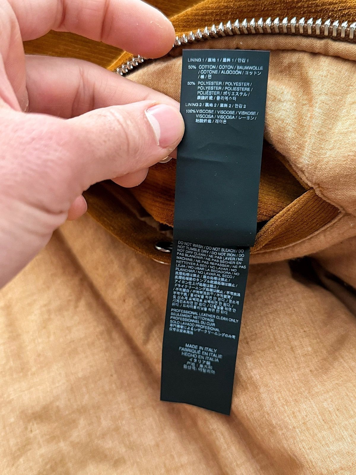 424 Rare Trompe Loeil Leather “Corduroy” Bomber Jacket Size US M / EU 48-50 / 2 - 12 Thumbnail
