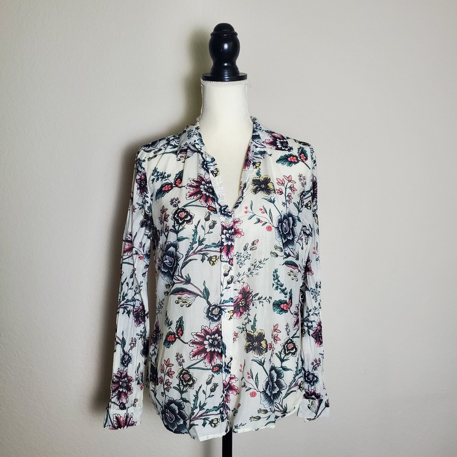 Loft Loft Paisley Long Sleeve Blouse Small Size S / US 4 / IT 40 - 1 Thumbnail