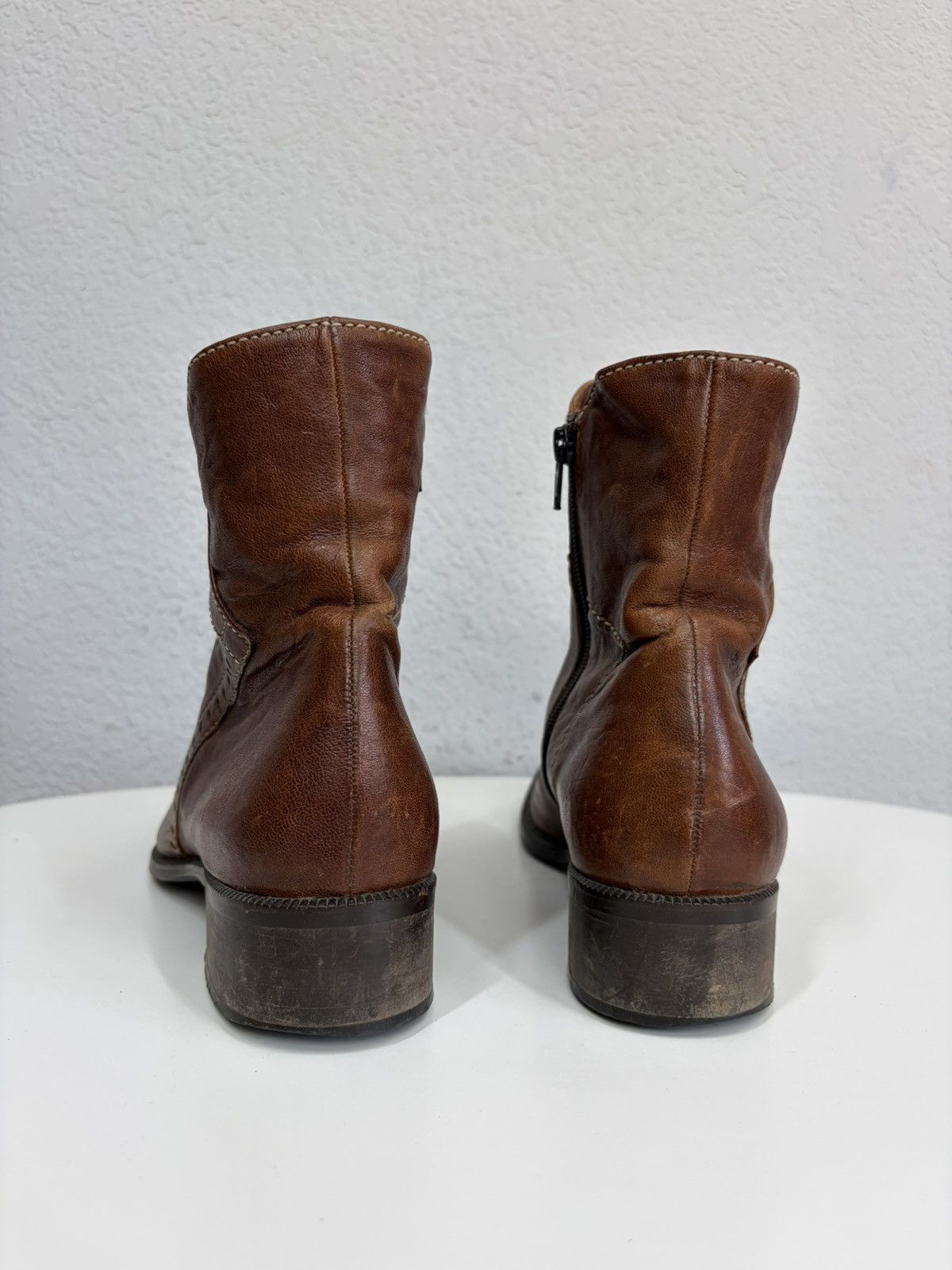 If Six Was Nine Vintage Y2K Guidi CCP Style Distressed Leather Biker Boots Size US 7 / EU 40 - 8 Thumbnail