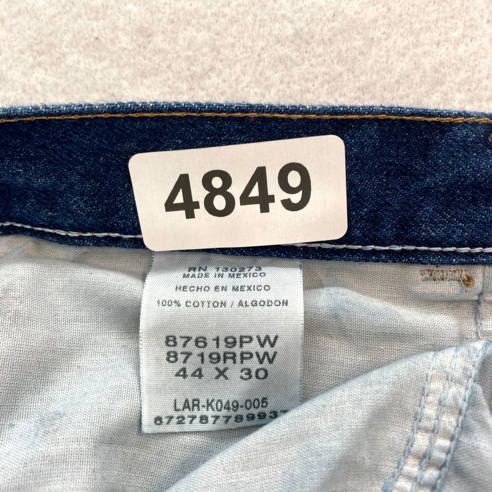 Denime Rustler Mens 44x30 Blue Denim Straight Jeans NWT Medium Wash Regular Rise 30 Inseam Size 44 44x30 Jeans Mens Size US 44 / EU 60 - 4 Thumbnail