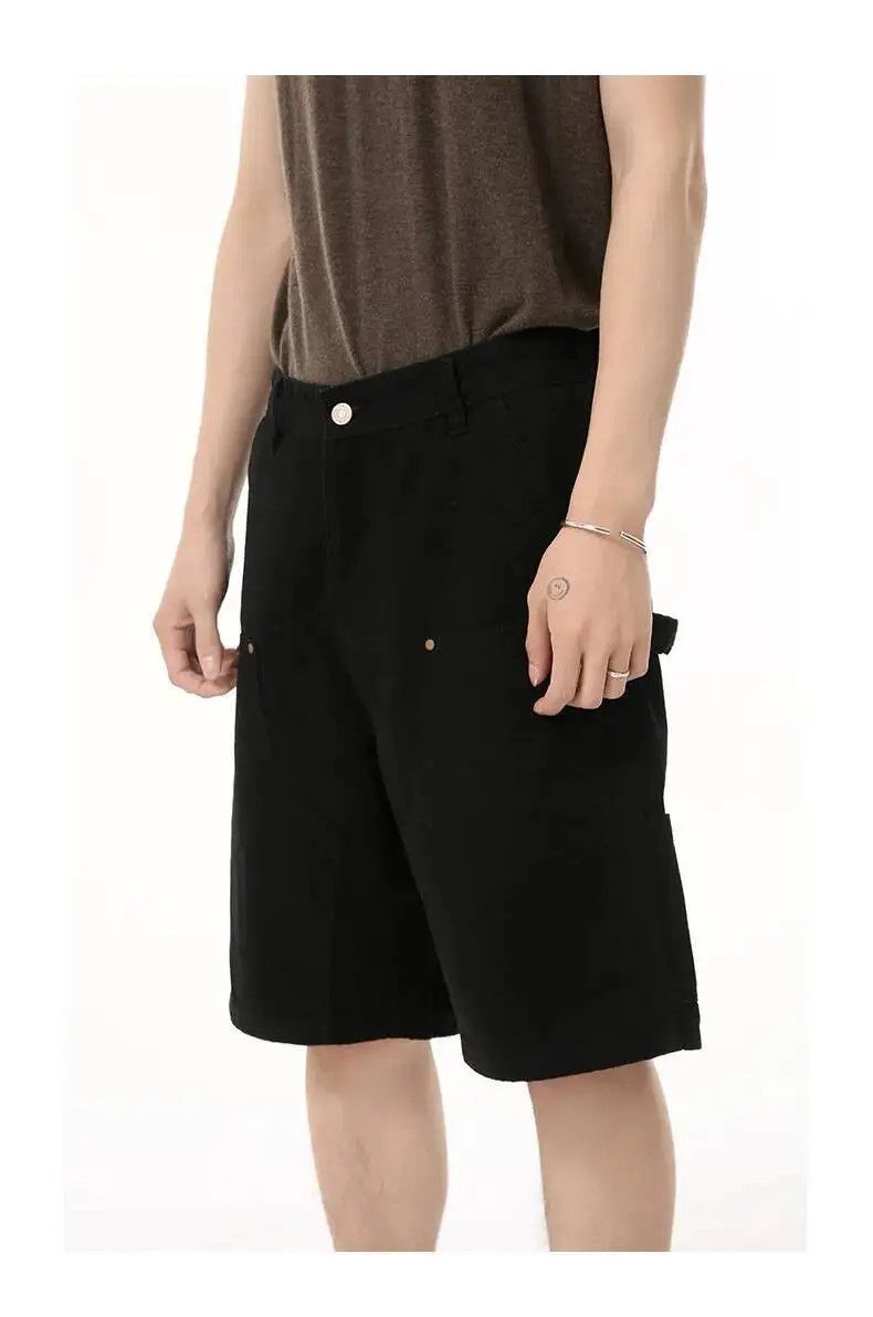 Japanese Brand Denim Shorts Multi Pocket Jeans Black Size US 30 / EU 46 - 1 Thumbnail