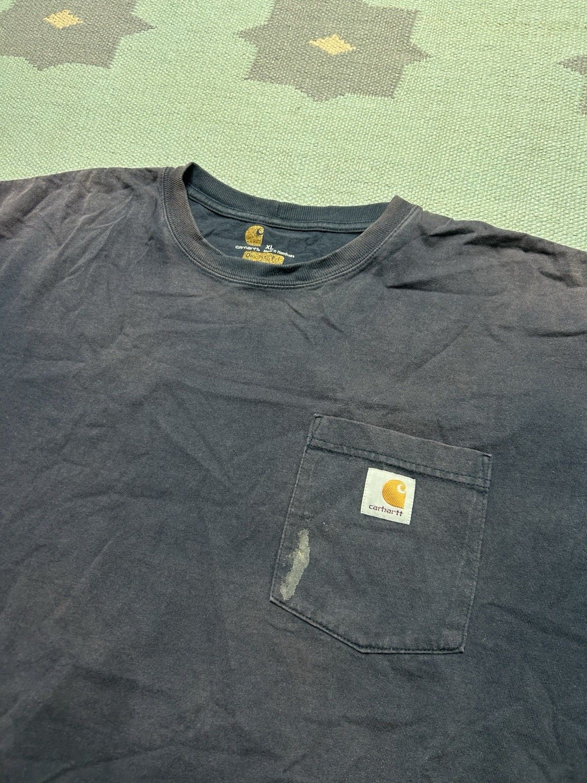 Carhartt Carhartt pocket t shirt blank fade grunge original cotton XL Size US XL / EU 56 / 4 - 4 Thumbnail