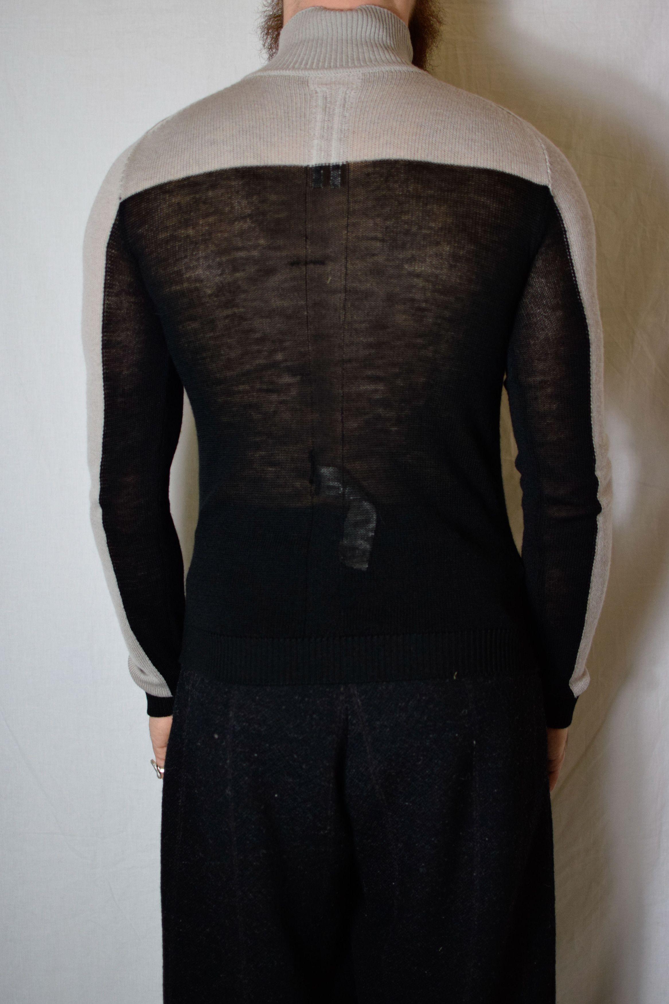 Rick Owens Rick Owens AW22 Color Block Turtleneck - RU02A5642-KNSI Size US M / EU 48-50 / 2 - 6 Thumbnail