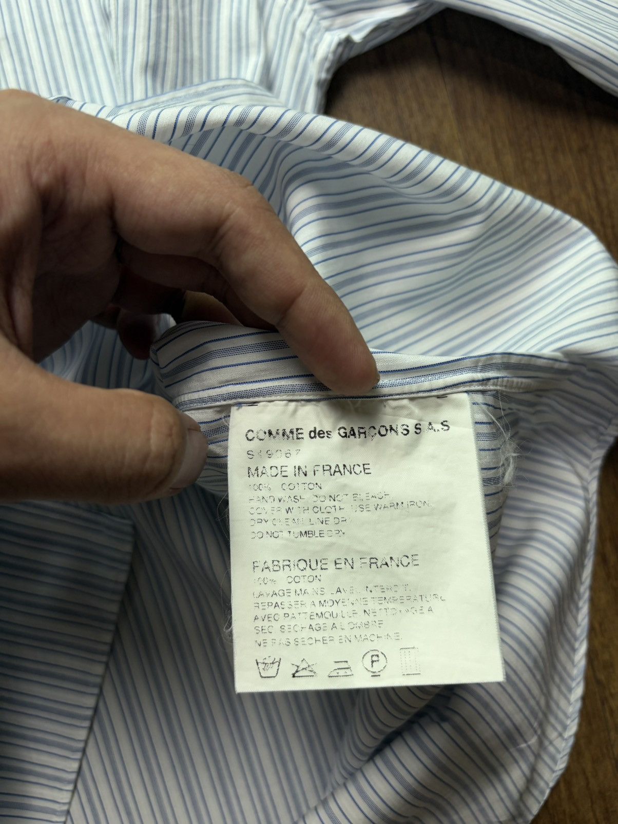 Comme des Garcons SHIRT FREE TAX! CDG Striped Patchwork Shirt Size US S / EU 44-46 / 1 - 5 Thumbnail