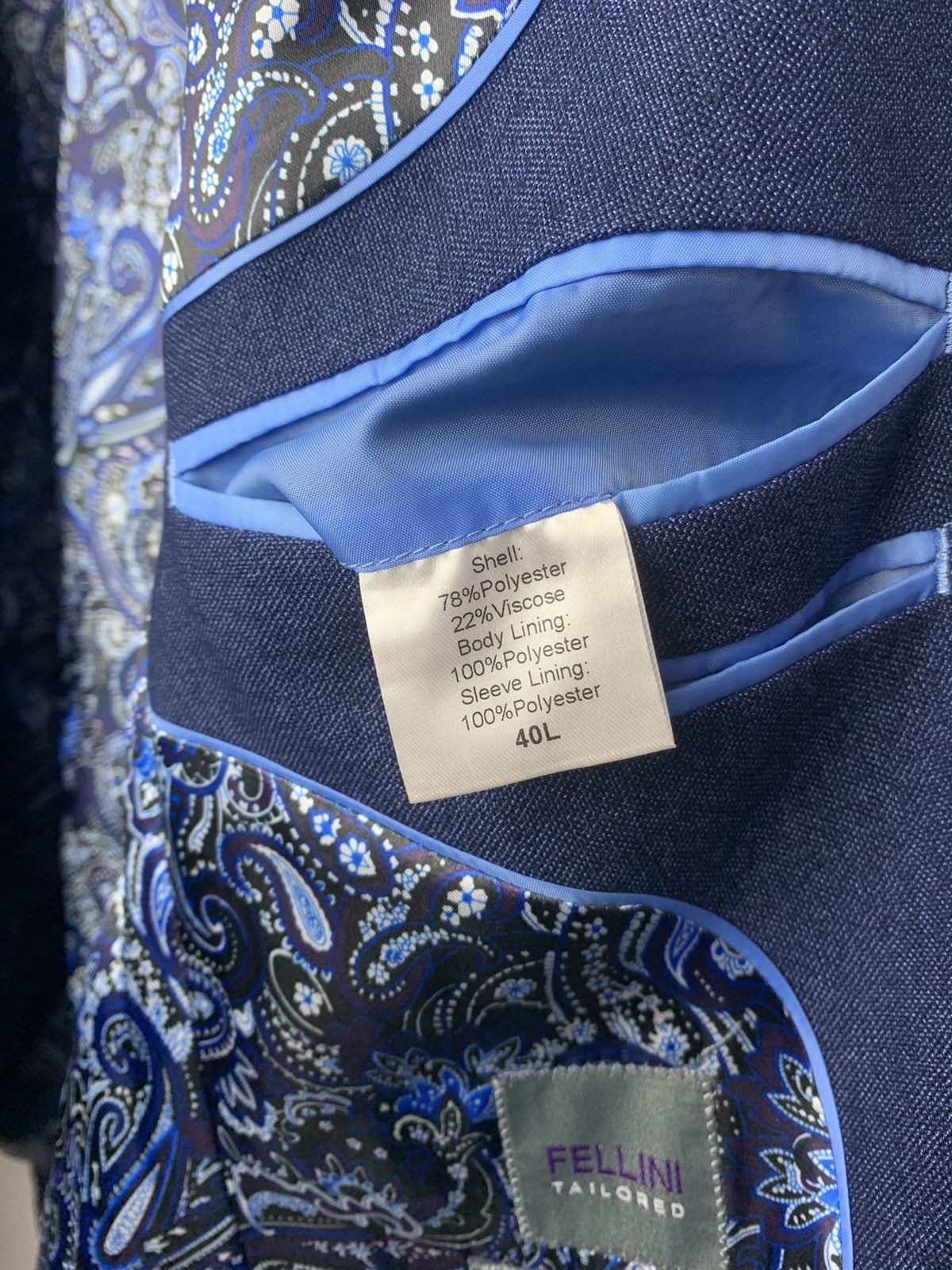 Designer Designer Fellini Tailored Slaters Suit Set Blazer + Trousers Size 40L - 23 Thumbnail