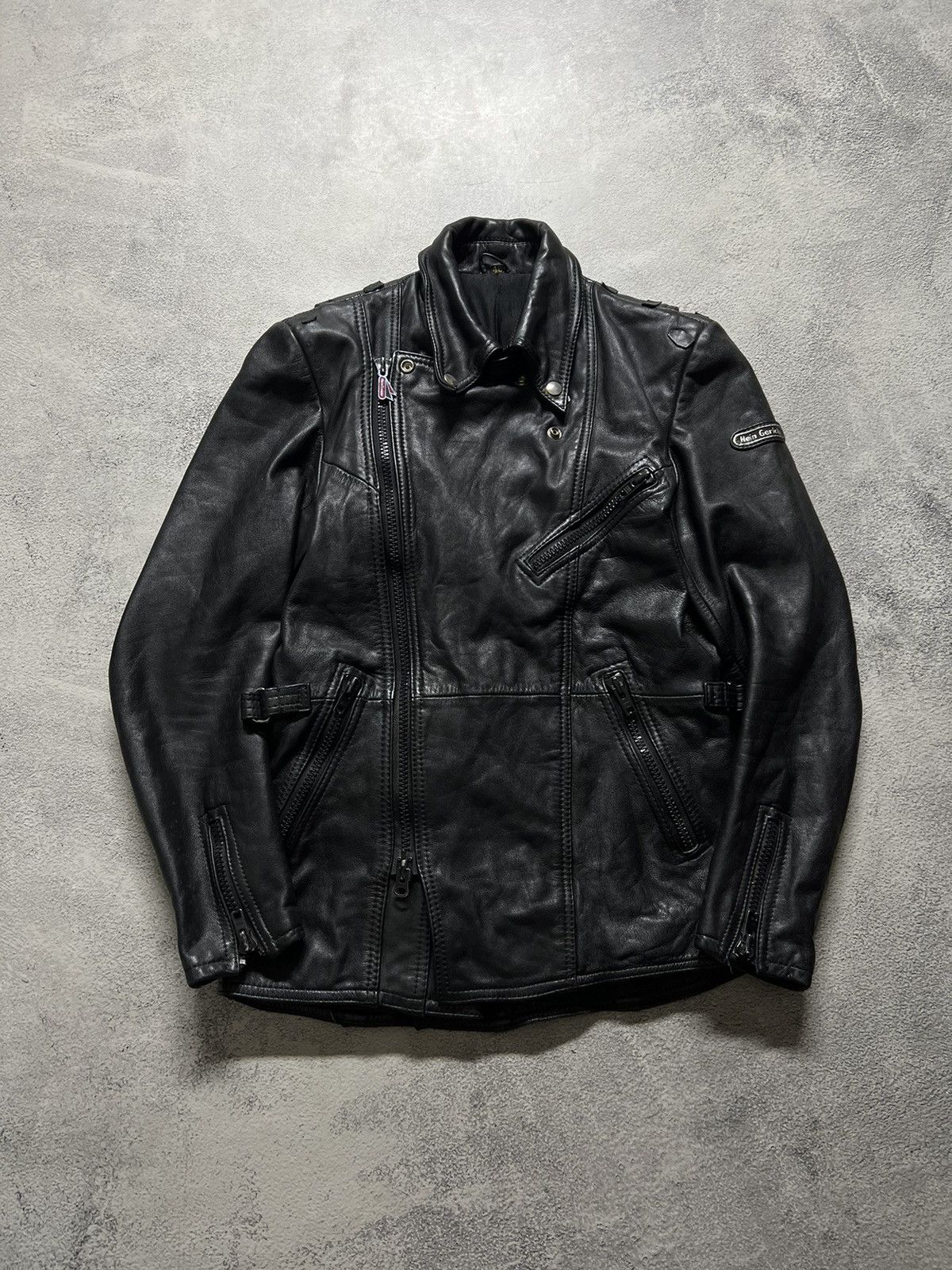 Hein Gericke Vintage Heine Gericke Leather Assymetric Biker Racing Jacket Size US M / EU 48-50 / 2 - 3 Thumbnail