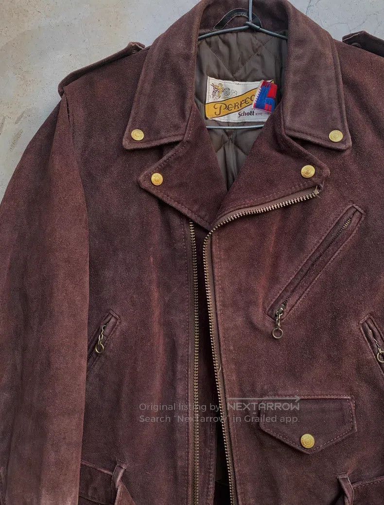 Schott Schott Vintage cable-stayed motorcycle leather jacket Size US XS / EU 42 / 0 - 1 Thumbnail