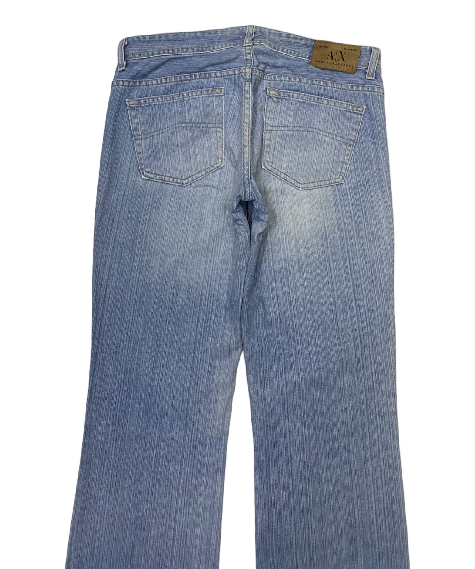 Armani Exchange Armani Exchange Bootcut Low Rise Distress Denim Jeans Size 32" / US 10 / IT 46 - 6 Thumbnail
