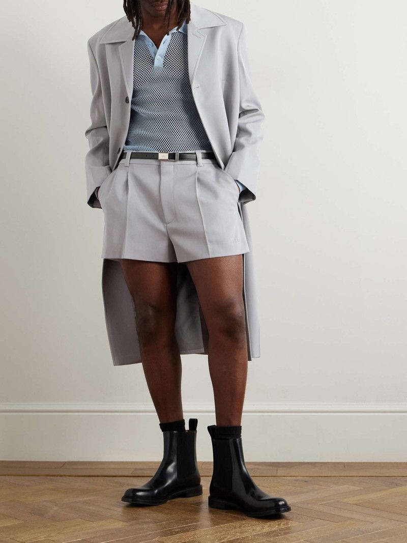Gucci o1loc1c1125 819269 Straight Leg Pleated Wool Barathea Short Size US 34 / EU 50 - 2 Thumbnail