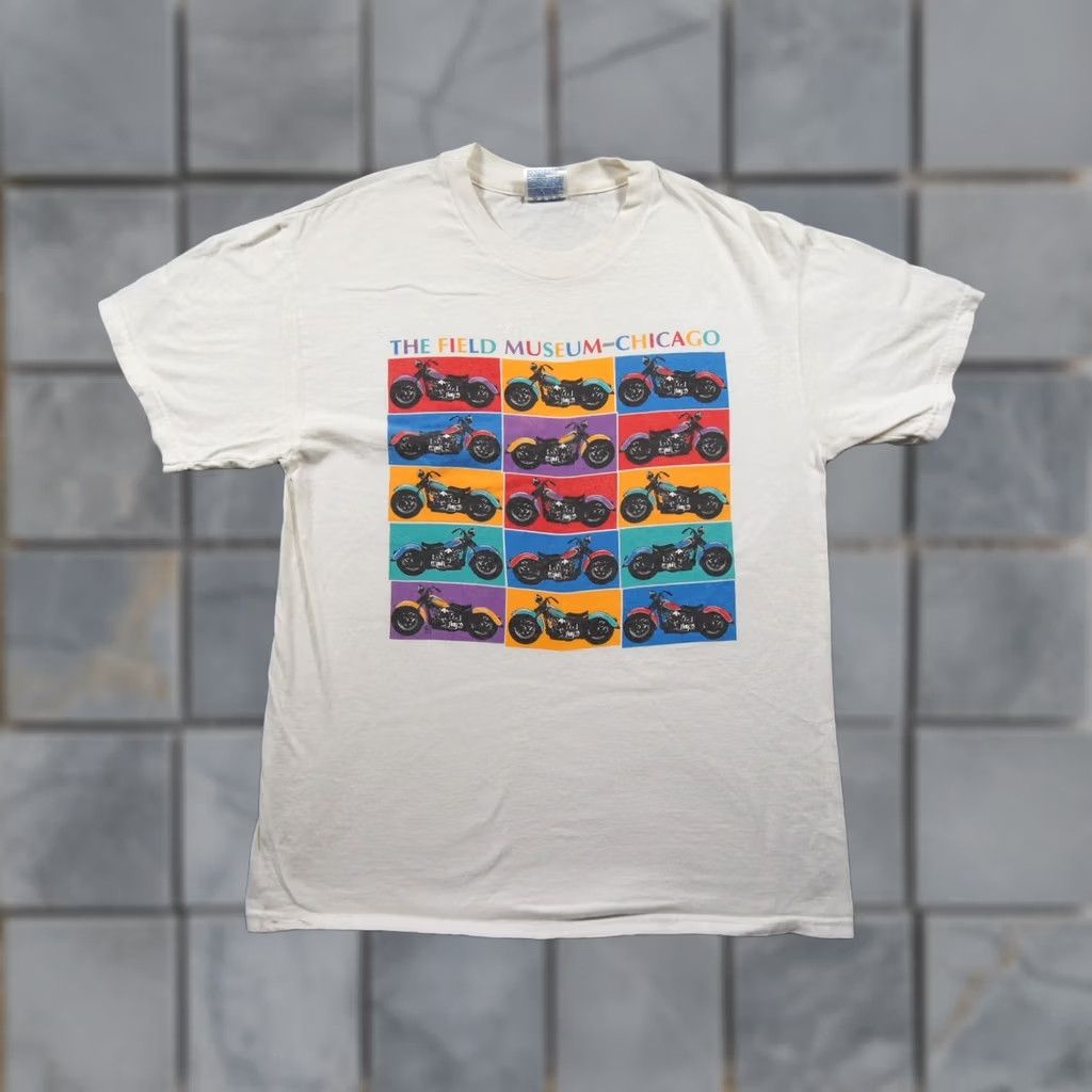 Hanes VINTAGE The Field Museum Chicago Shirt Mens Medium White Andy Warhol Art Tee Size US XXL / EU 58 / 5 - 1 Thumbnail