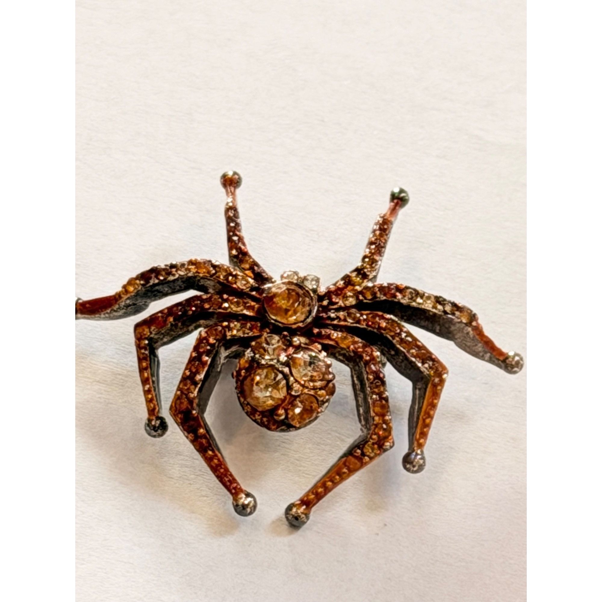 Other Spider-Shaped Rhinestone Brooch With Amber & Clear Crystals Size ONE SIZE - 6 Thumbnail