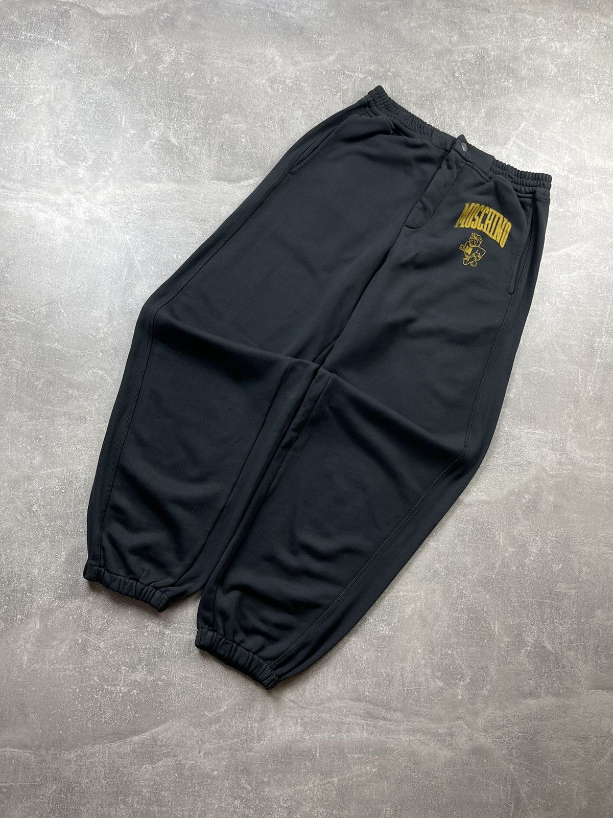Moschino Moschino Couture Black Logo Jogger Pants Relaxed Tapered Fit Size US 32 / EU 48 - 1 Thumbnail