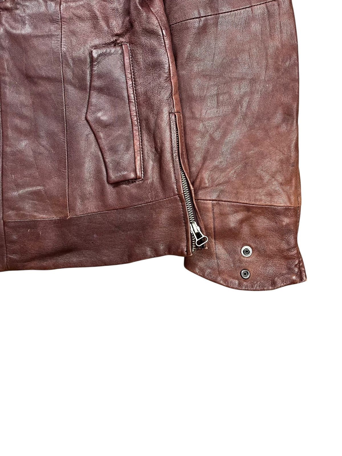 Morgan Homme 2000s Morgan Homme - Red Wine Leather Bono Jacket Size US M / EU 48-50 / 2 - 4 Thumbnail