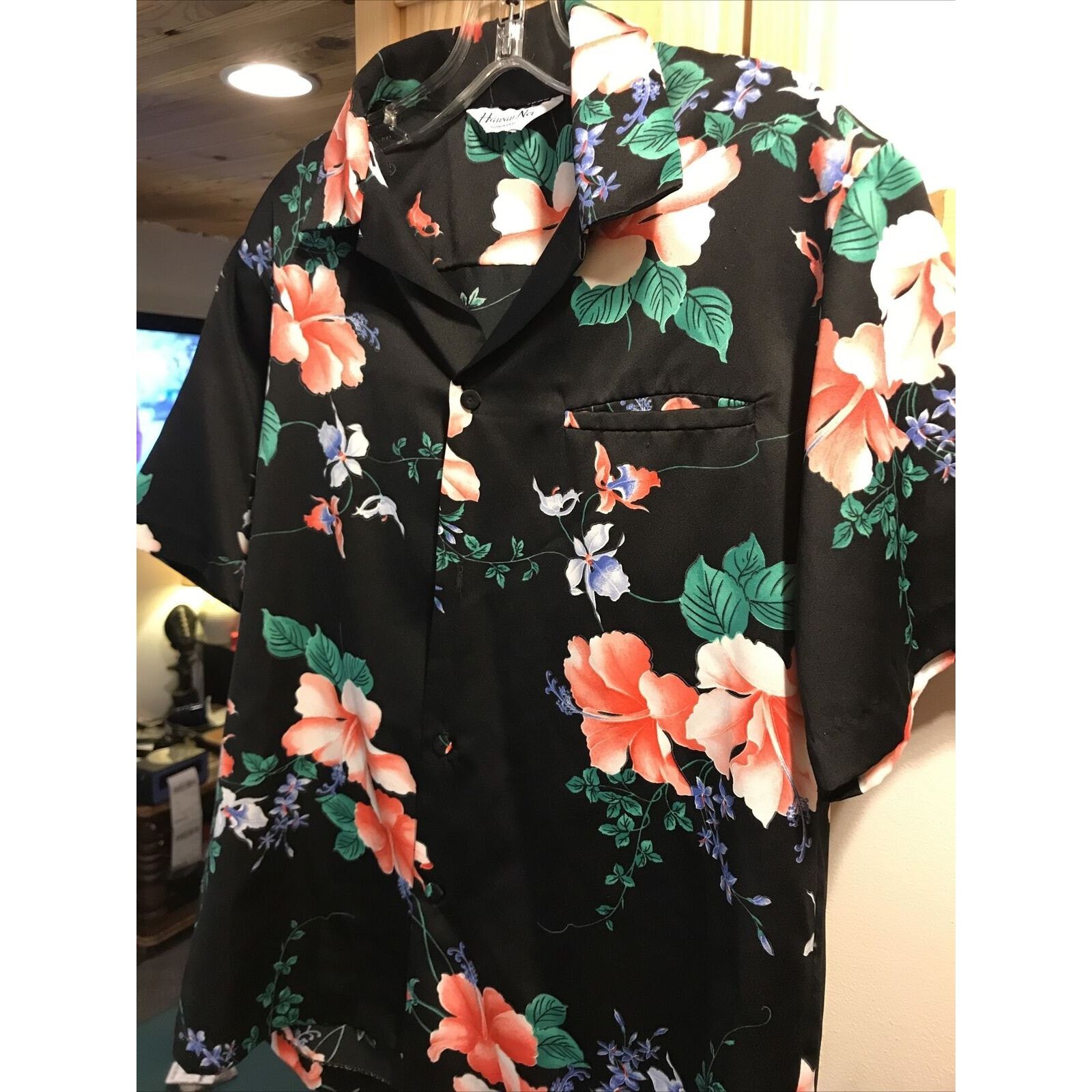 Other Hawaii Nei Honolulu Vintage Men’s L Black Floral SS Shirt Size US L / EU 52-54 / 3 - 7 Thumbnail