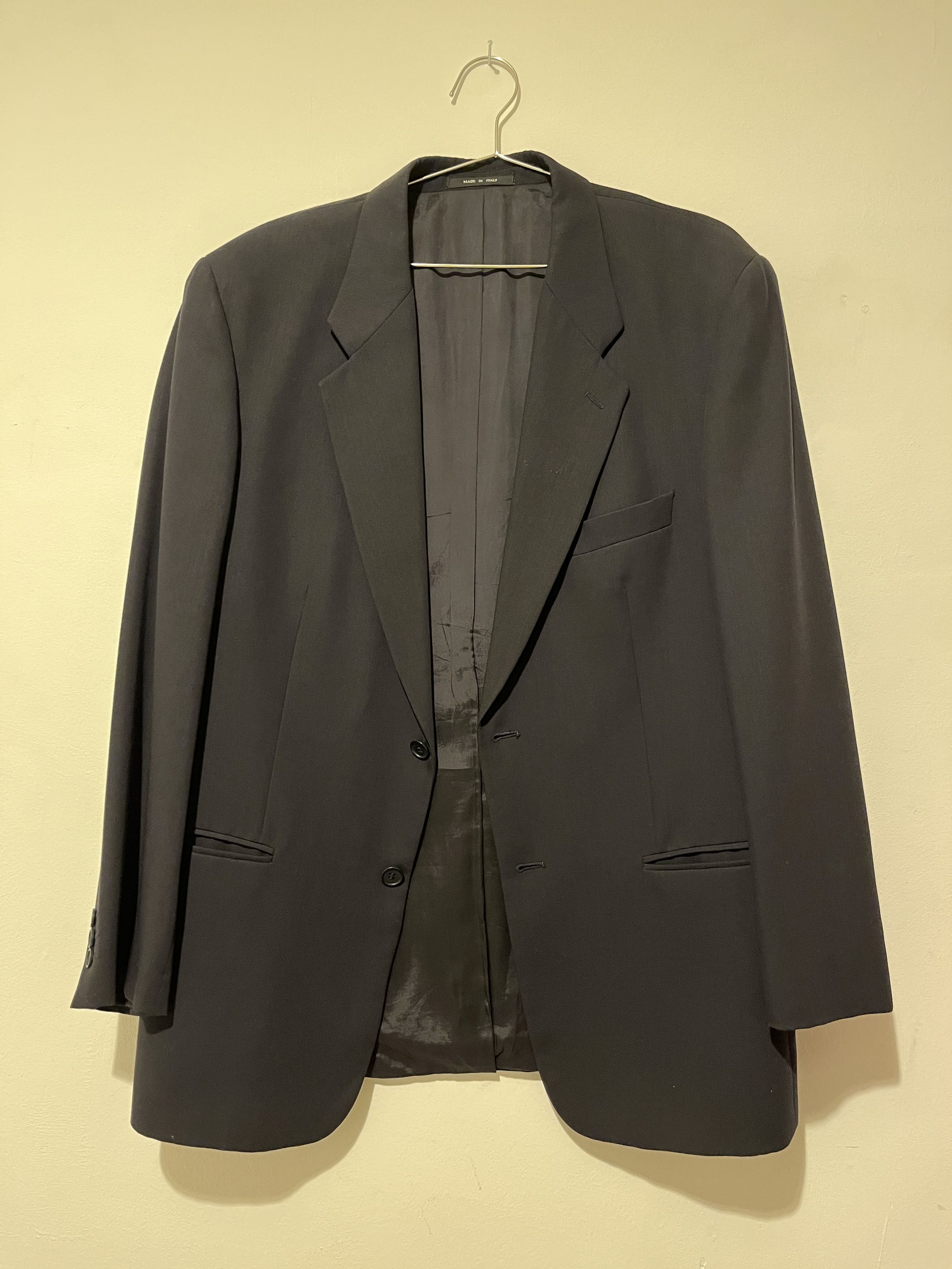 Emporio Armani 100% Virgil Wool Navy Emporia Armani Suit Size 52R - 1 Thumbnail