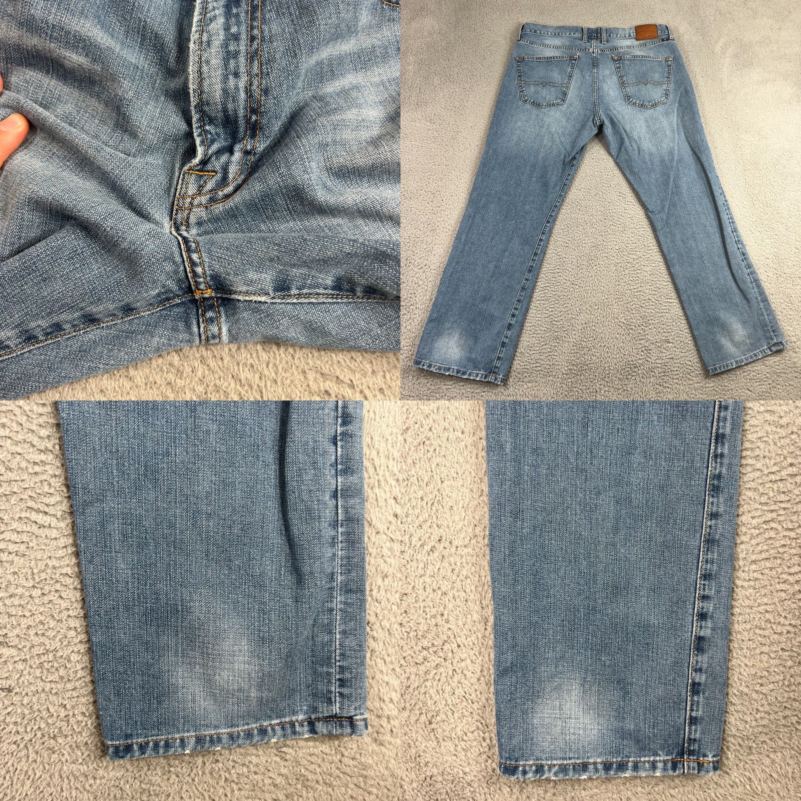 Lucky Brand LUCKY BRAND Jeans 37x29 Mens Light Denim Straight Leg Regular Fit Blue Size US 37 - 8 Thumbnail