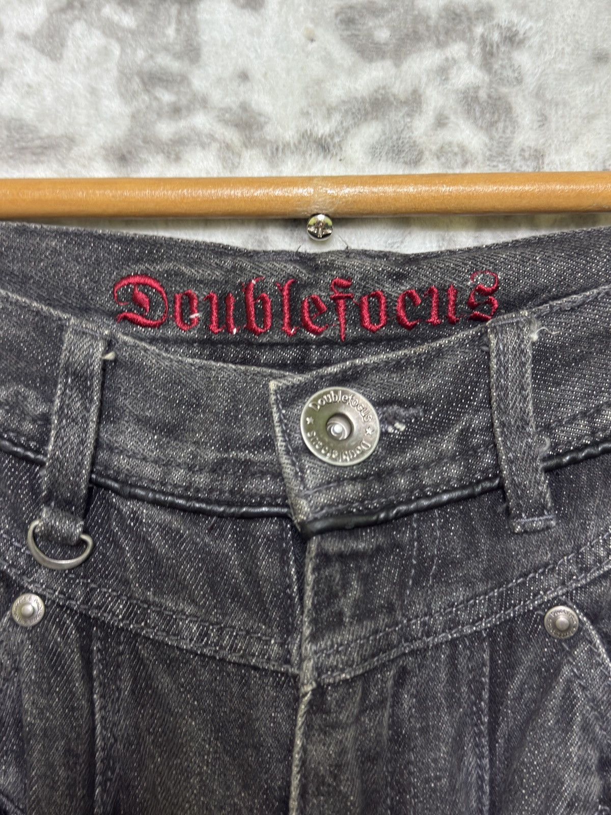 Japanese Brand Double Focus Tactical Cargo Denim Y2K Punk Multipocket Size US 28 / EU 44 - 8 Thumbnail