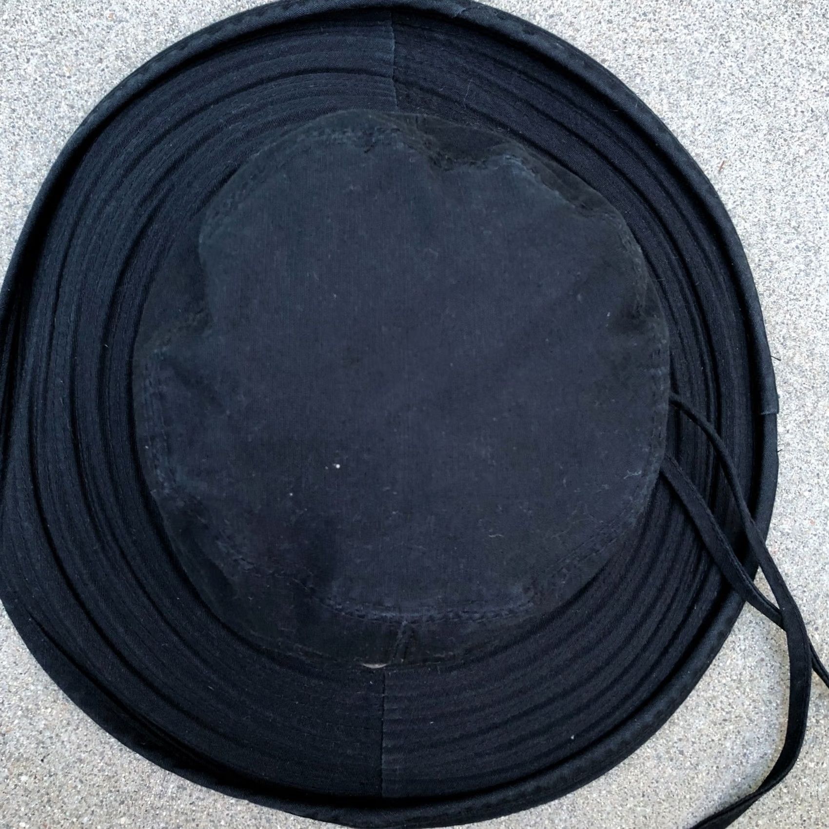 Vintage KOORINGAL Packable Bucket Hat Women's 57cm Black Sun Cap Wide Brim Floppy Size ONE SIZE - 2 Thumbnail