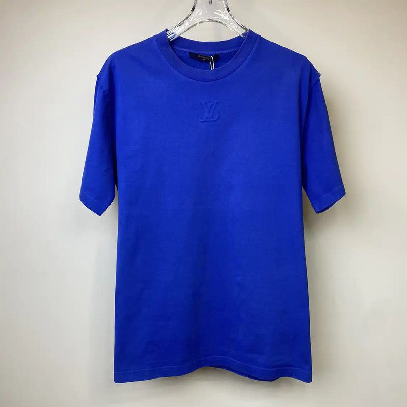 Louis Vuitton Louis Vuitton Blue Cotton Men's T-Shirt 0089 Size US L / EU 52-54 / 3 - 1 Thumbnail