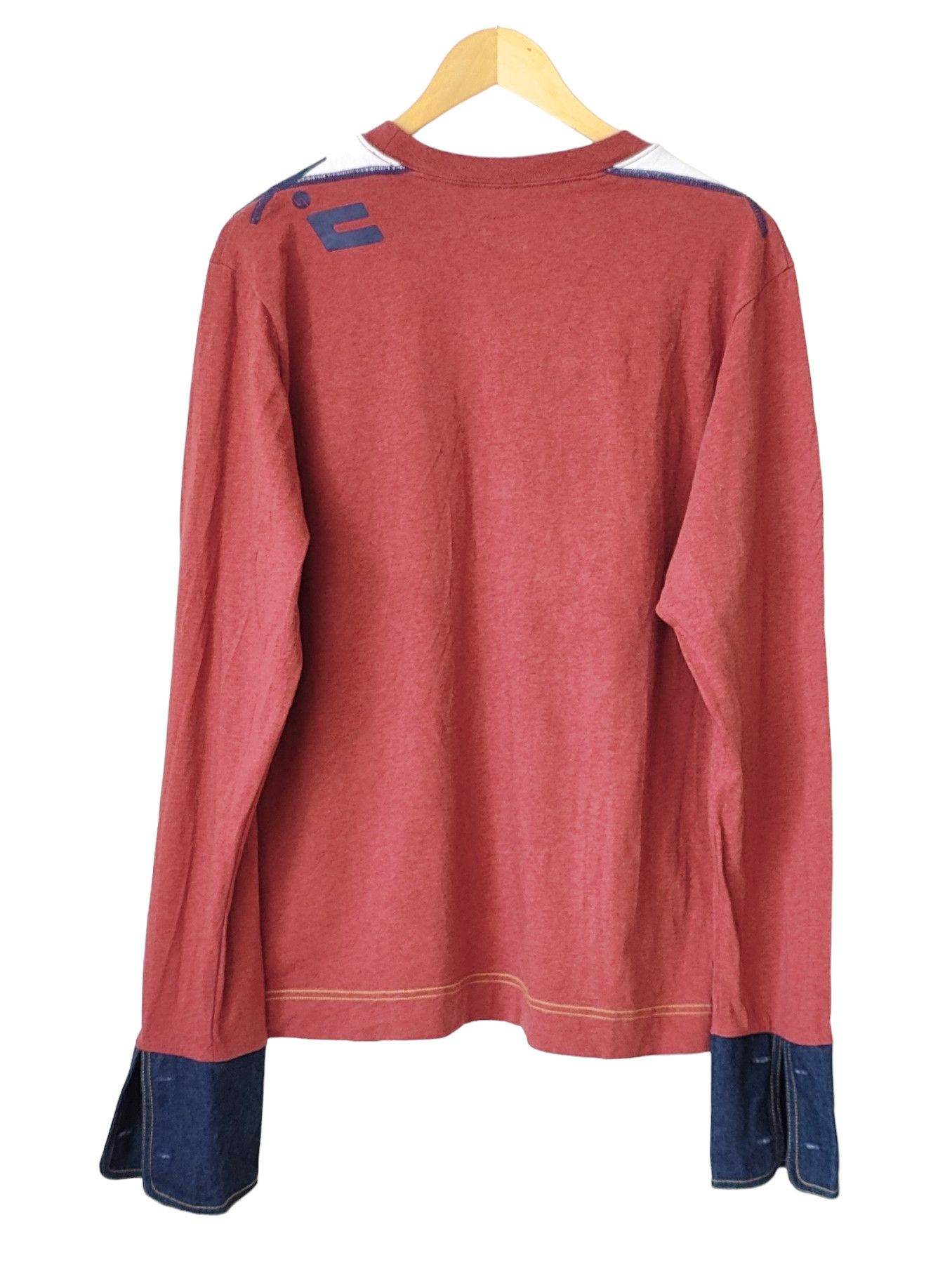 Evisu × Japanese Brand Evisu EIU Spell Out Denim Cuffs Longsleeve Size US XL / EU 56 / 4 - 5 Thumbnail